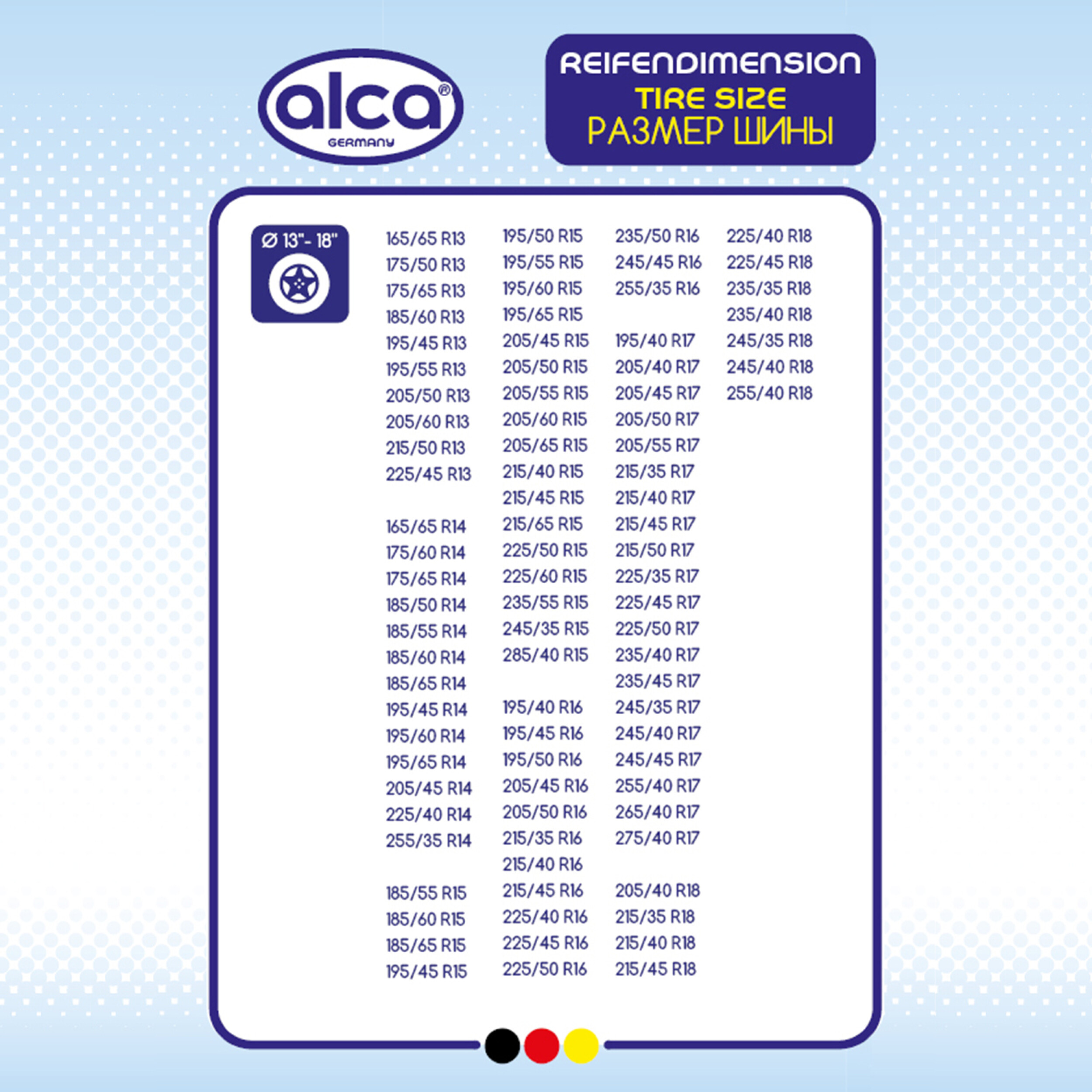 Reifentaschen universal (4er-Set) | alca® WheelCover Universal 13'' - 18''