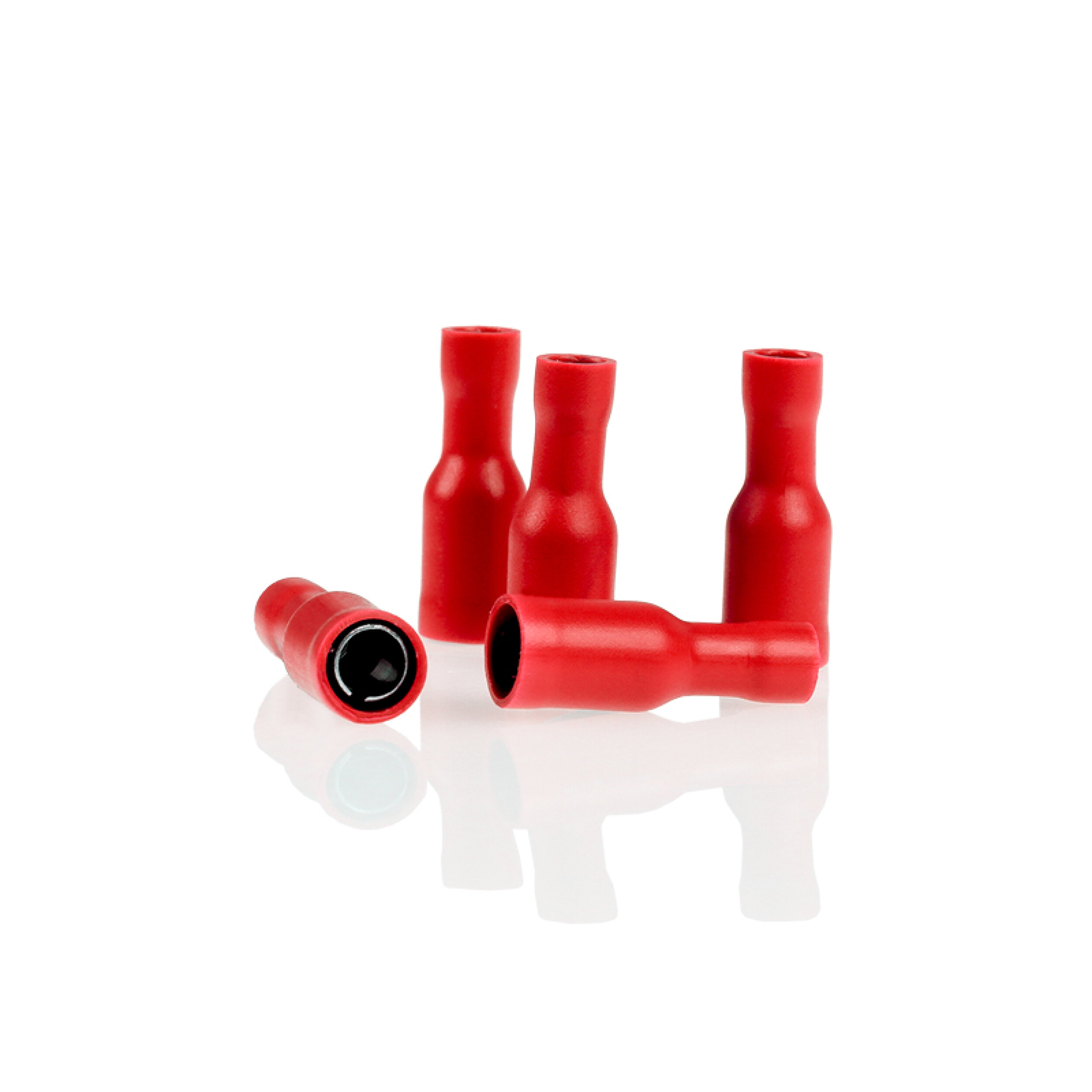 Rundsteckhülsen vollisoliert rot 4,0mm 10St. | alca® Cable Connect