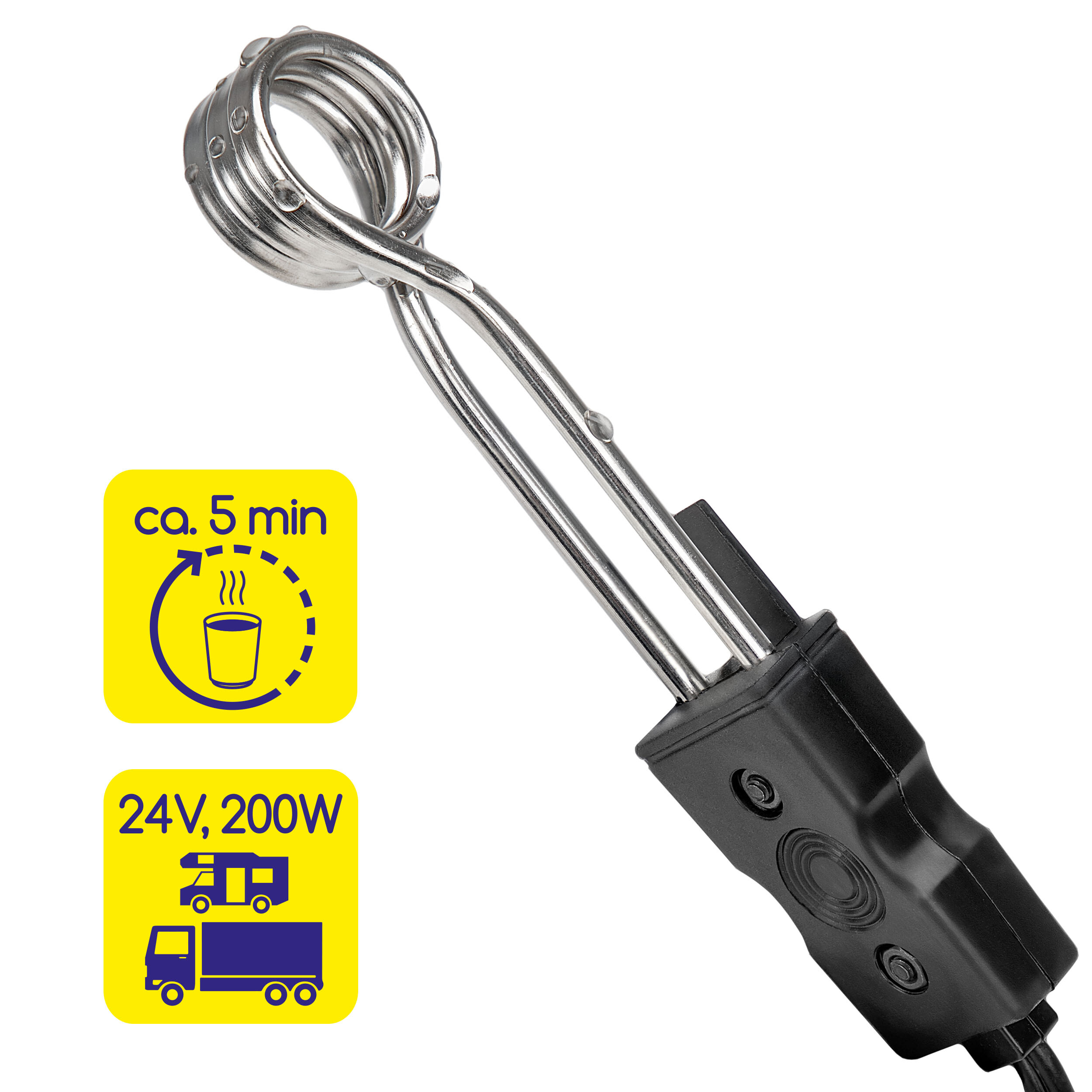 Tauchsieder 12V / 24V | alca® Water Boiler 24V