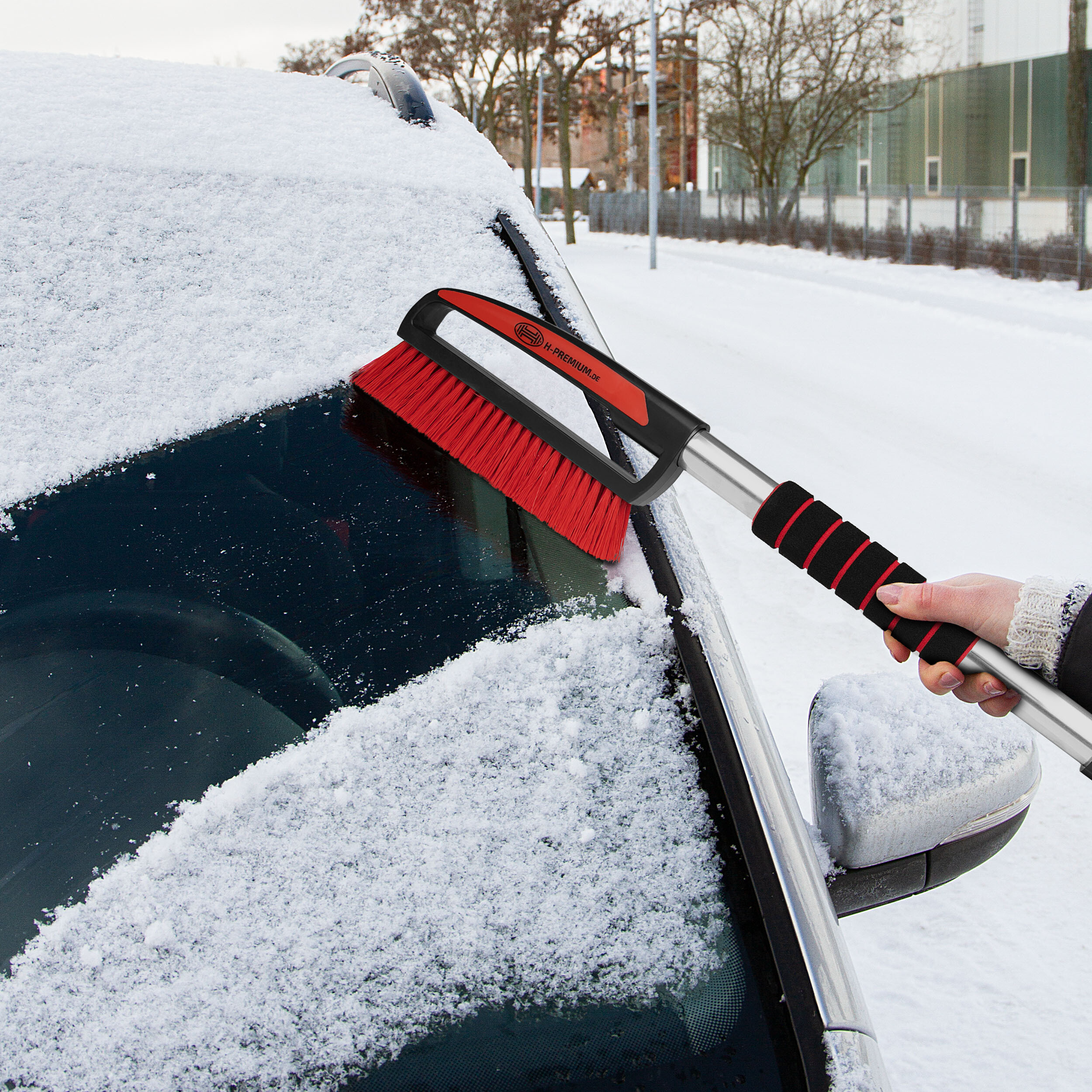 Eiskratzer mit Besen und breiter Klinge 65cm | HEYNER® SnowStar Robust PRO
