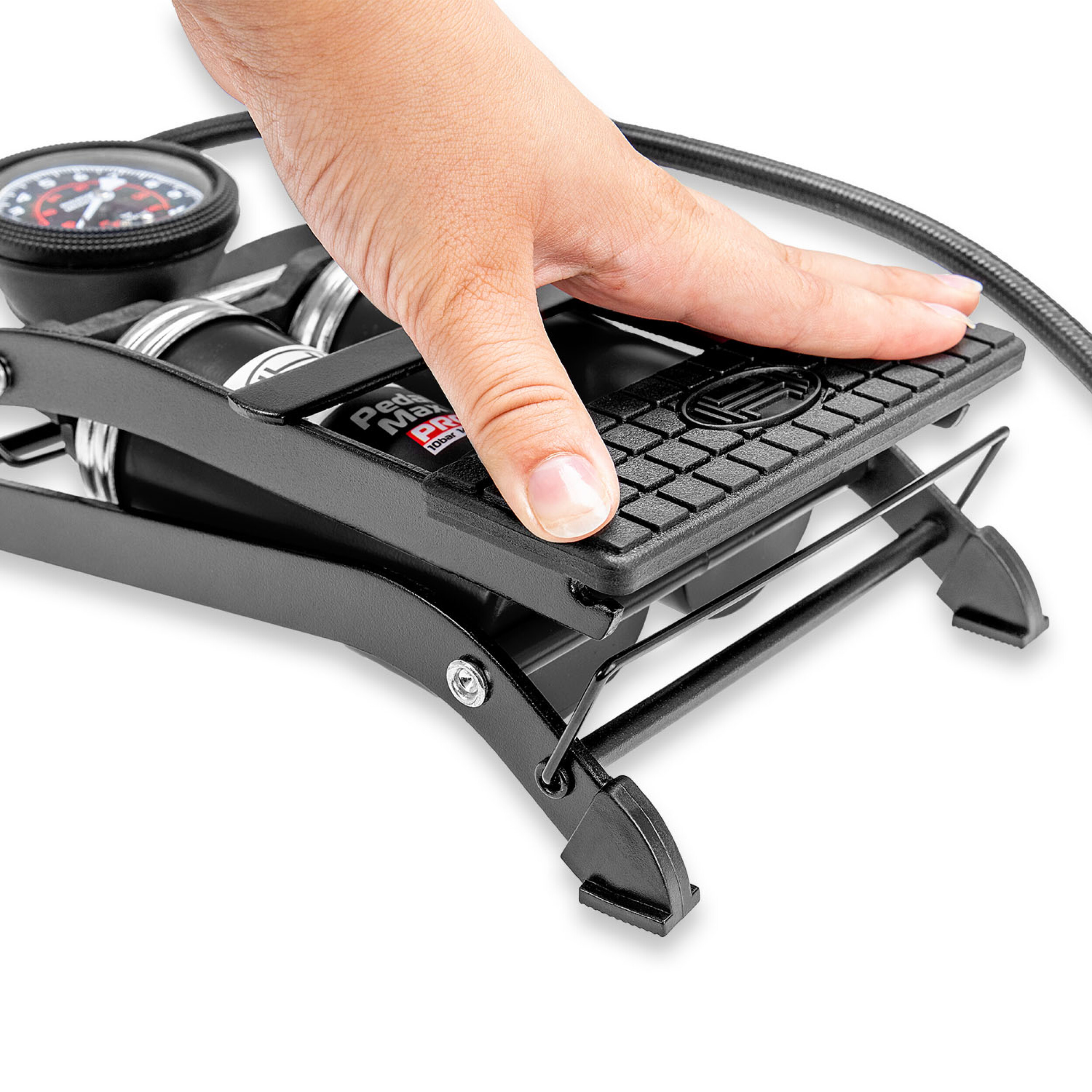 2-Zylinder Fußpumpe Manometer | HEYNER® PedalMax PRO