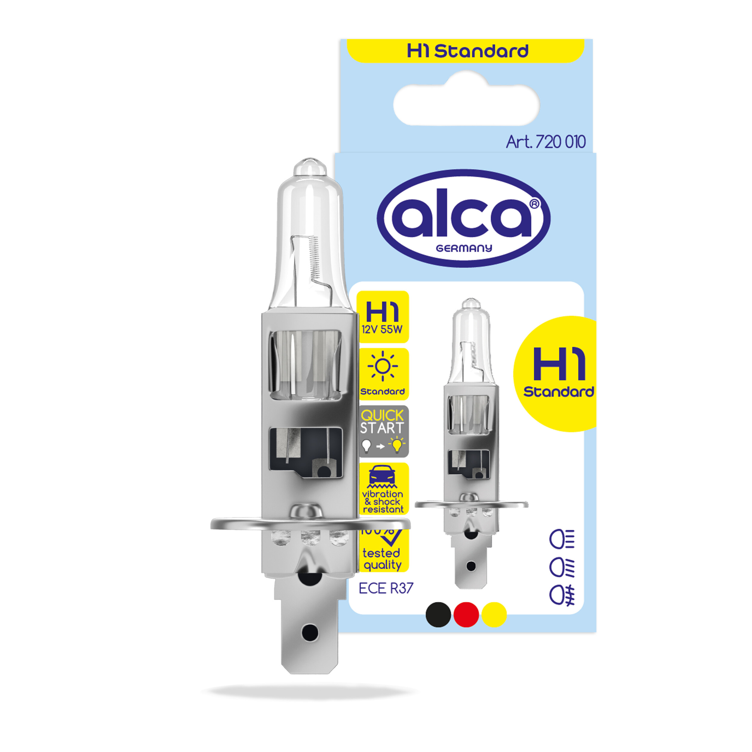Halogenlampe H1 12V (55W) | alca® H1 Halogenlampe H1 12V (55W) | alca® H1