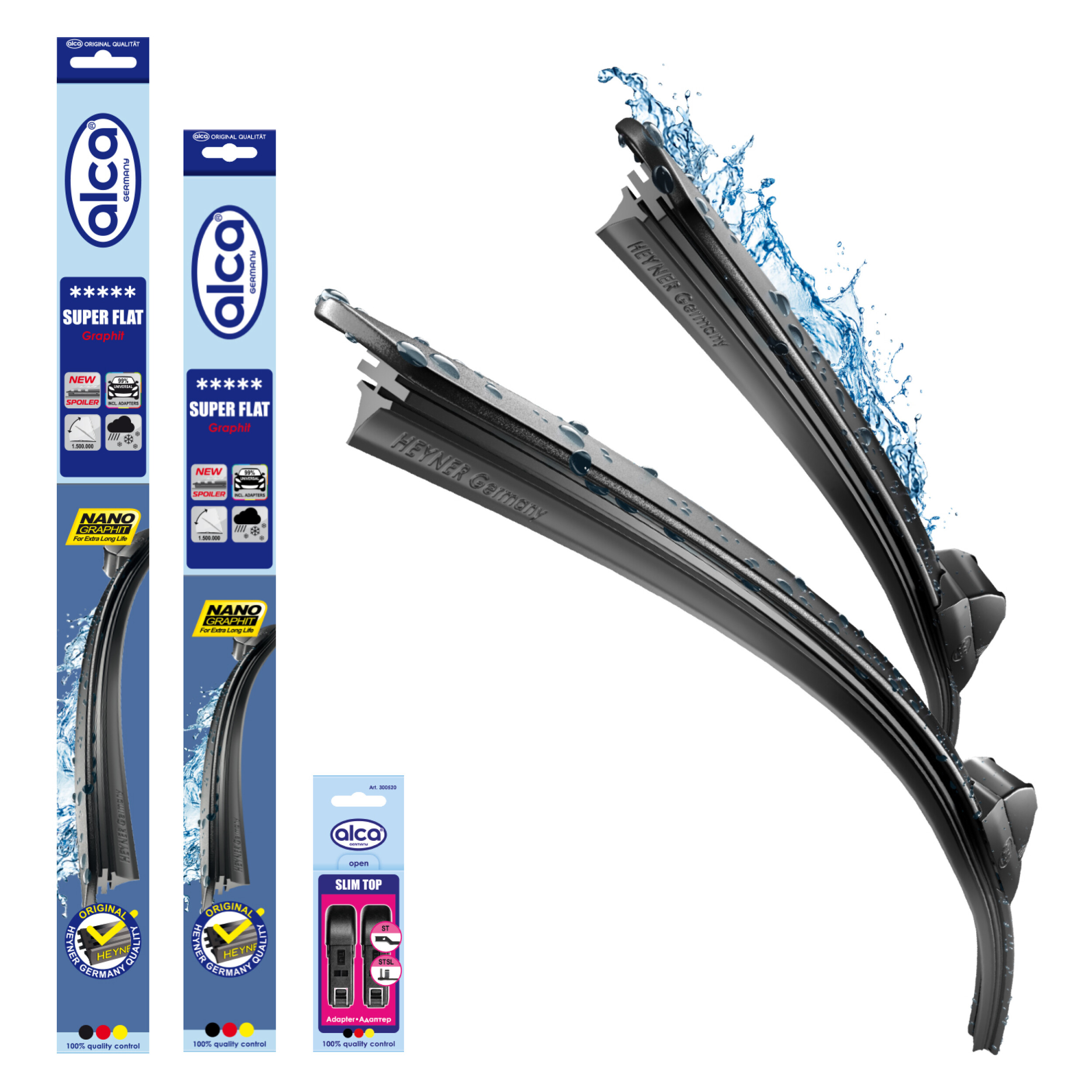 alca® SUPER FLAT Scheibenwischer Set für VW UP! / eUP 12.2011 - 05.2025