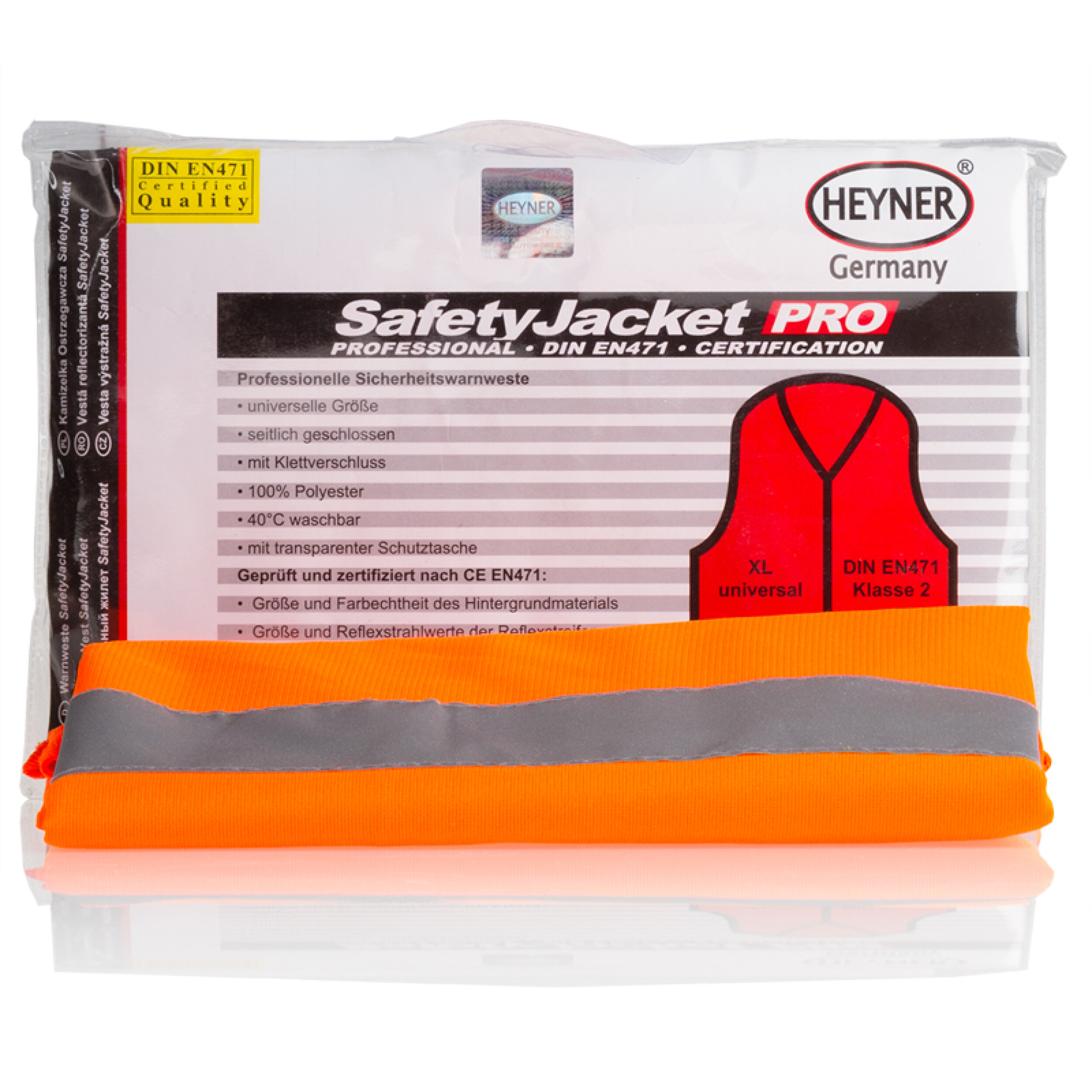 Premium safety vest with certificate XL | HEYNER® Safety Jacket PRO