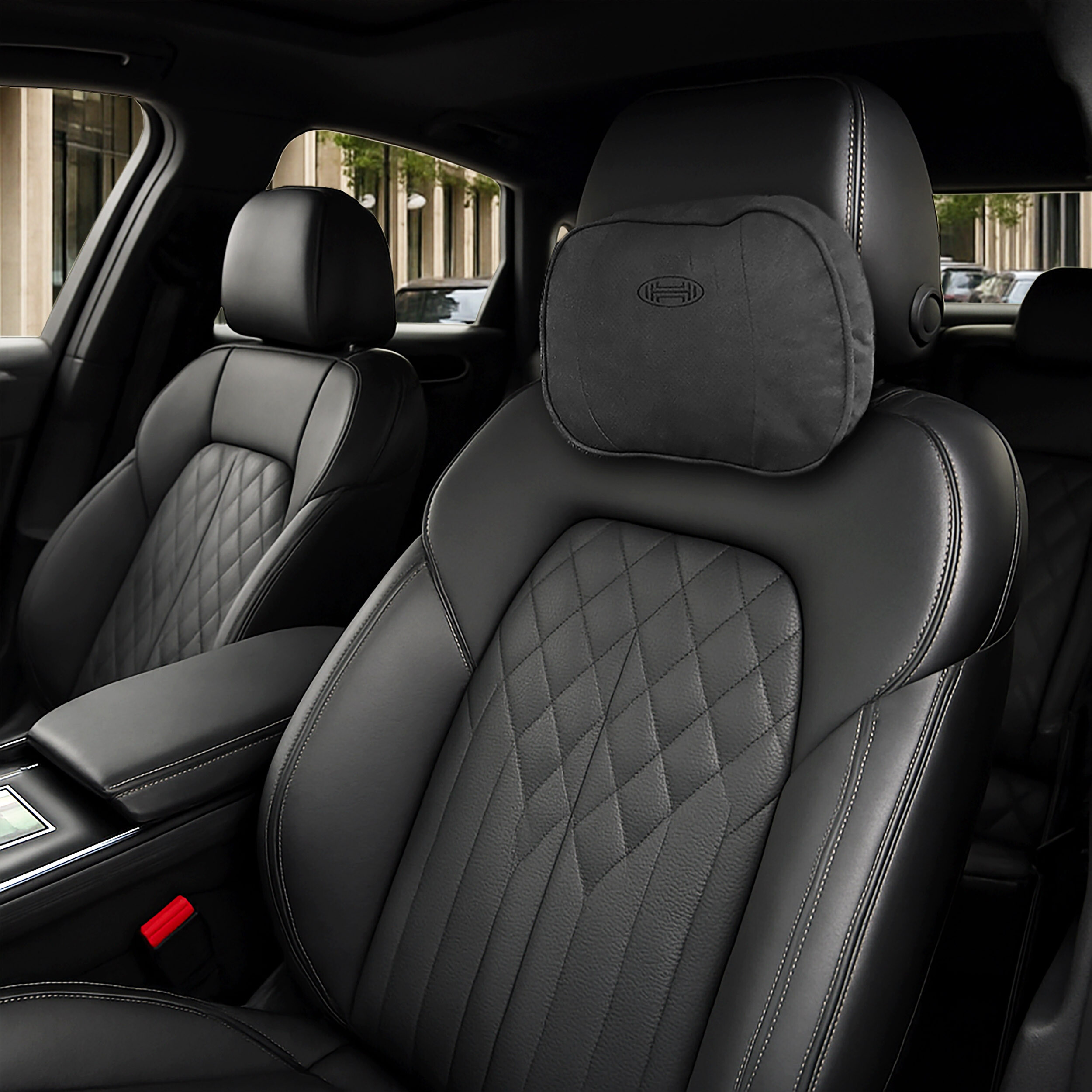 Premium headrest cushion black | HEYNER® HeadCushion ERGO