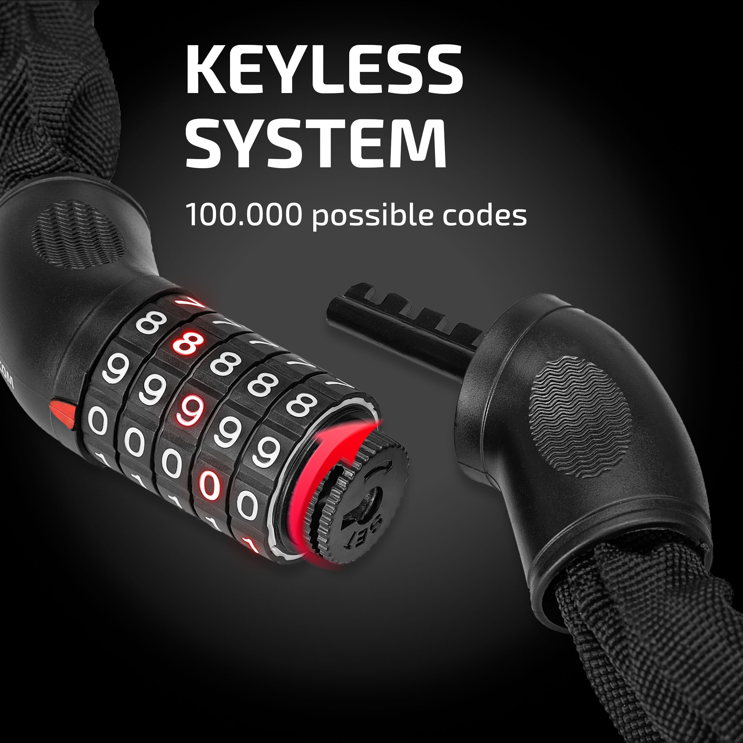 Fahrrad-Zahlenschloss | HEYNER® BICYCLE LOCK M