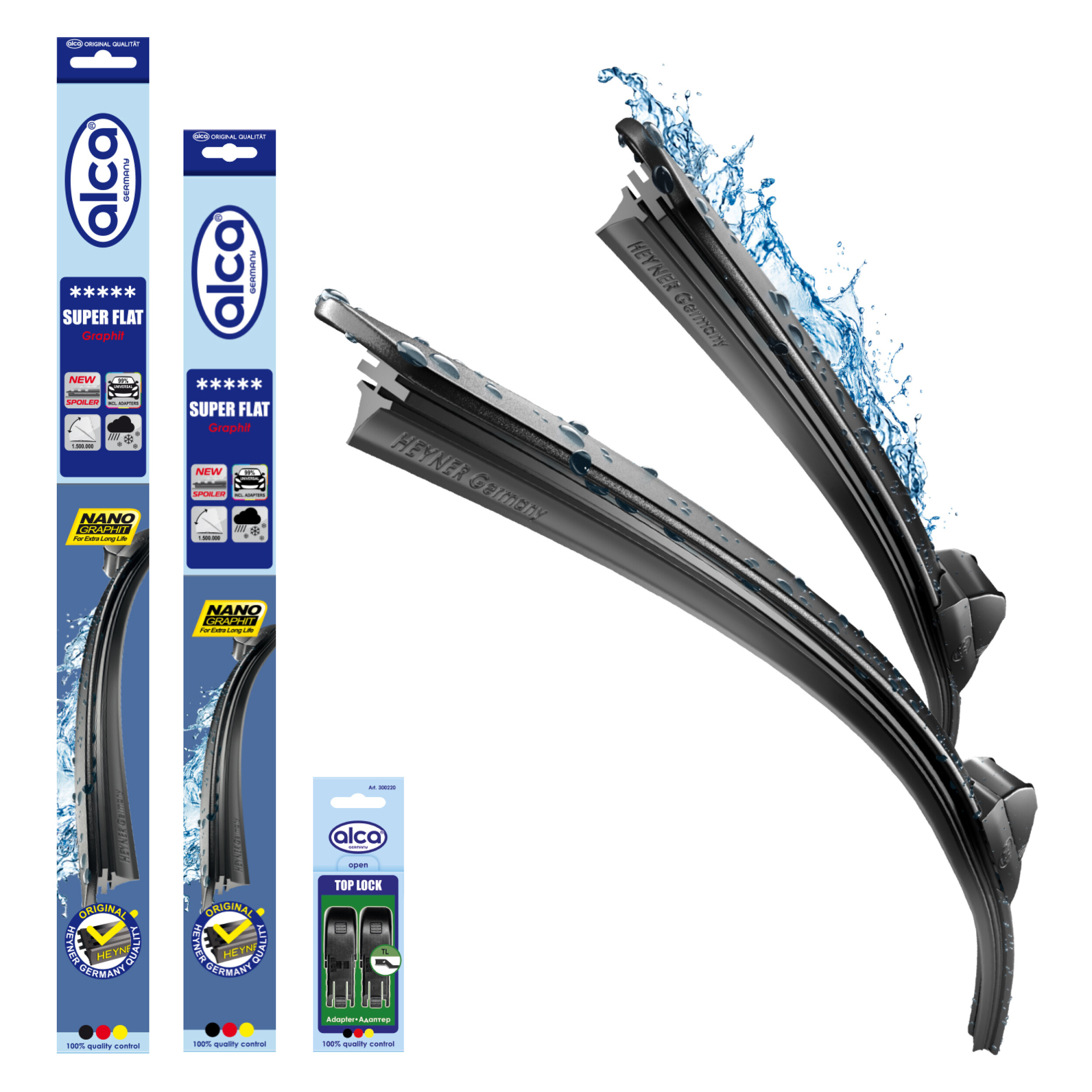 alca® SUPER FLAT Scheibenwischer Set für OPEL CORSA F / CORSA-e 09.2019 - 05.2025