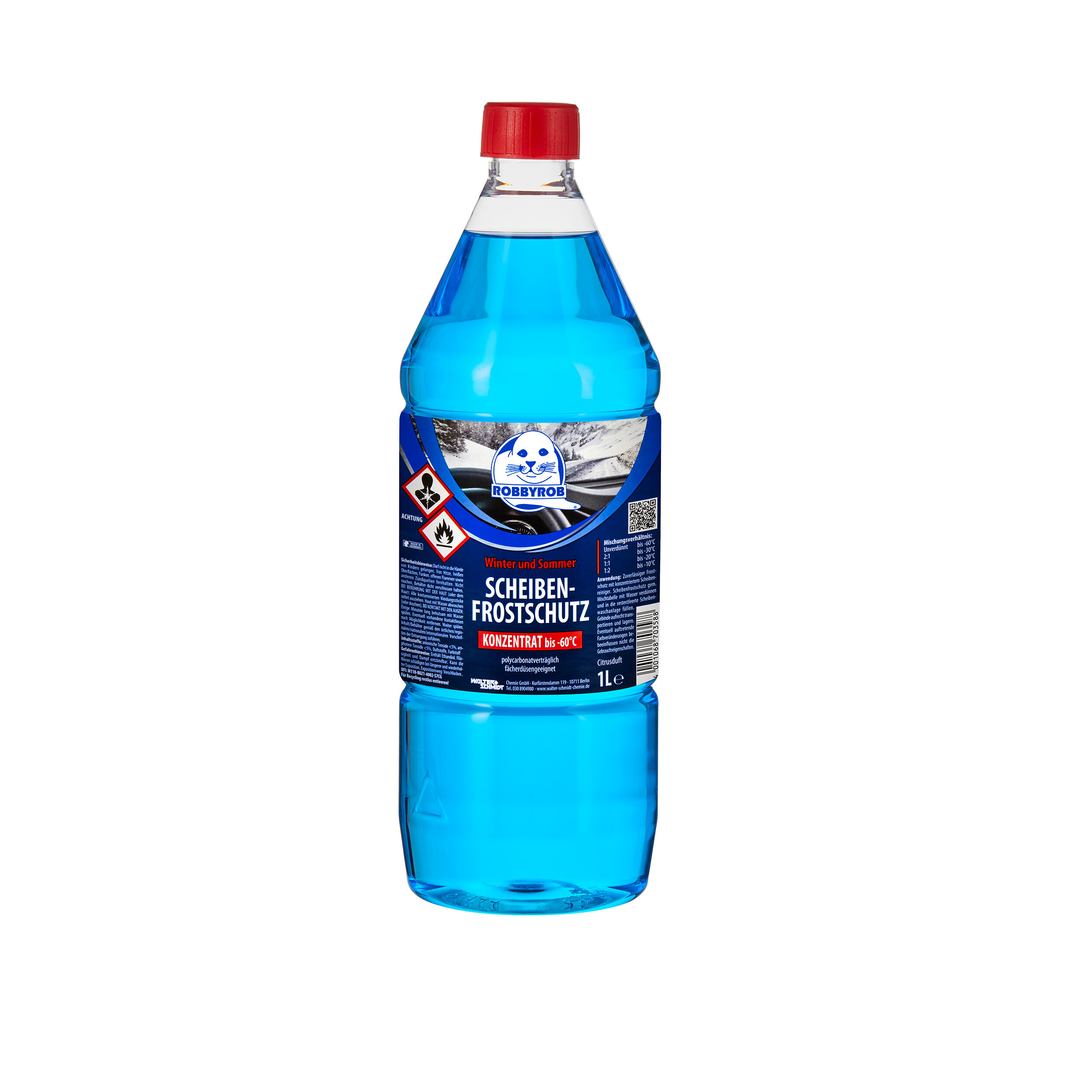 Scheibenfrostschutz 1l Flasche | RobbyRob Scheibenfrostschutz -60°C