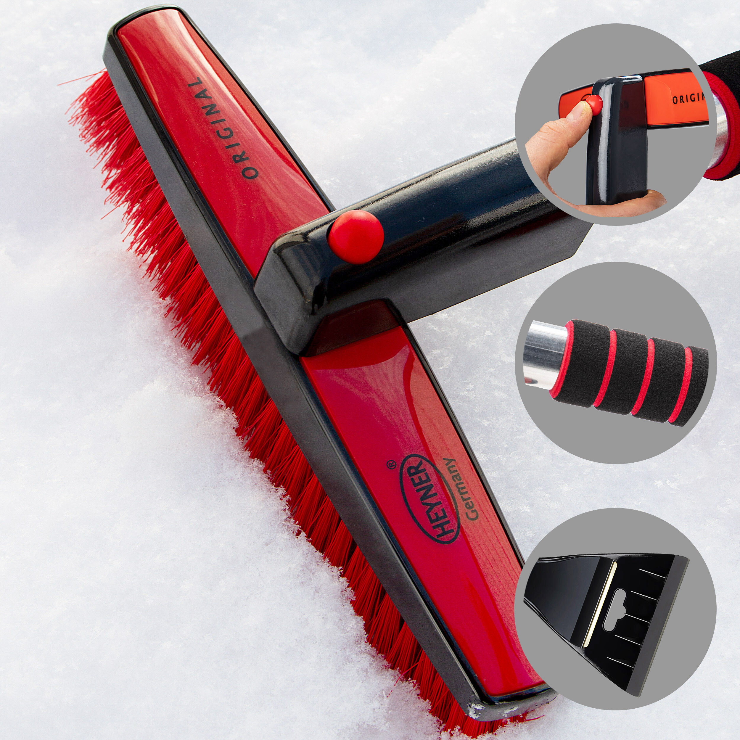 Teleskop Schneebesen mit Messingklinge 160cm | HEYNER® SnowStar XXXL PRO