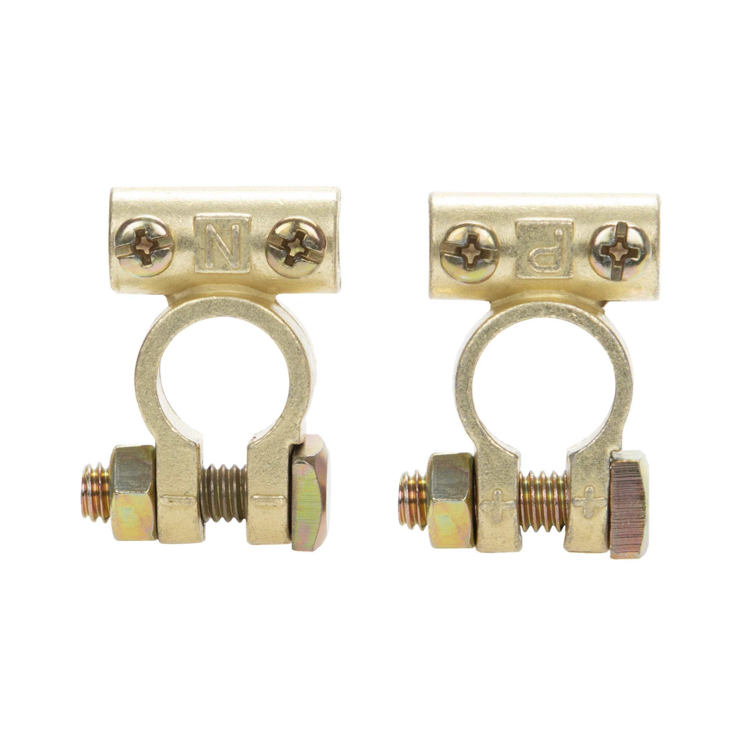 Battery terminal clamps with cable guide (set / individual) | alca® Tube Fix 2x