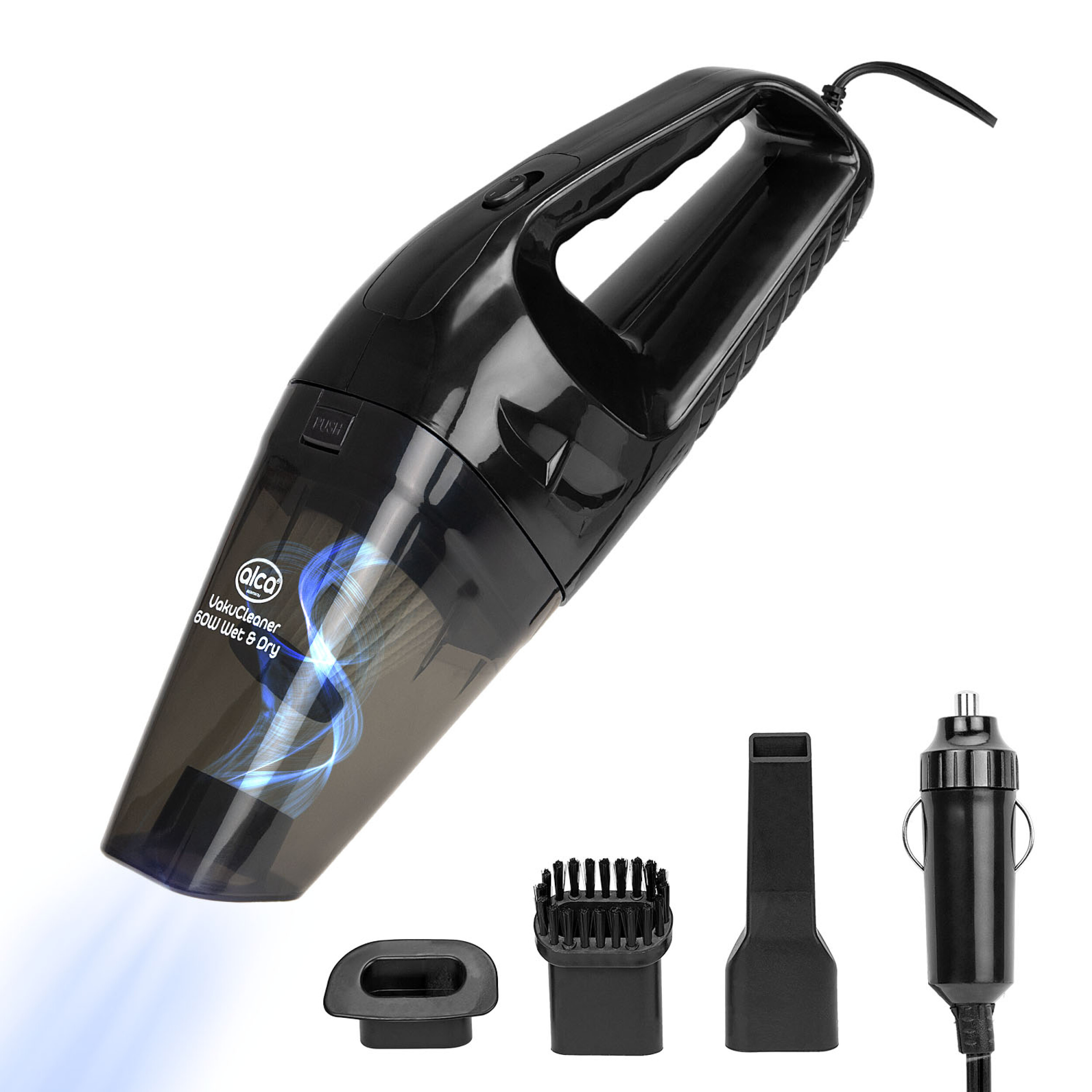 Vacuum cleaner 12 V wet/dry 350ml | alca® VacuCleaner 60W Wet & Dry