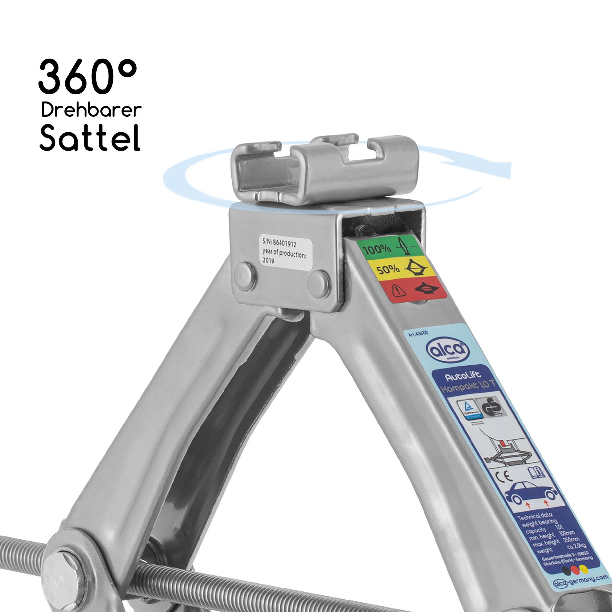 Kompakt Scherenwagenheber 1 t | alca® Auto Lift Kompakt