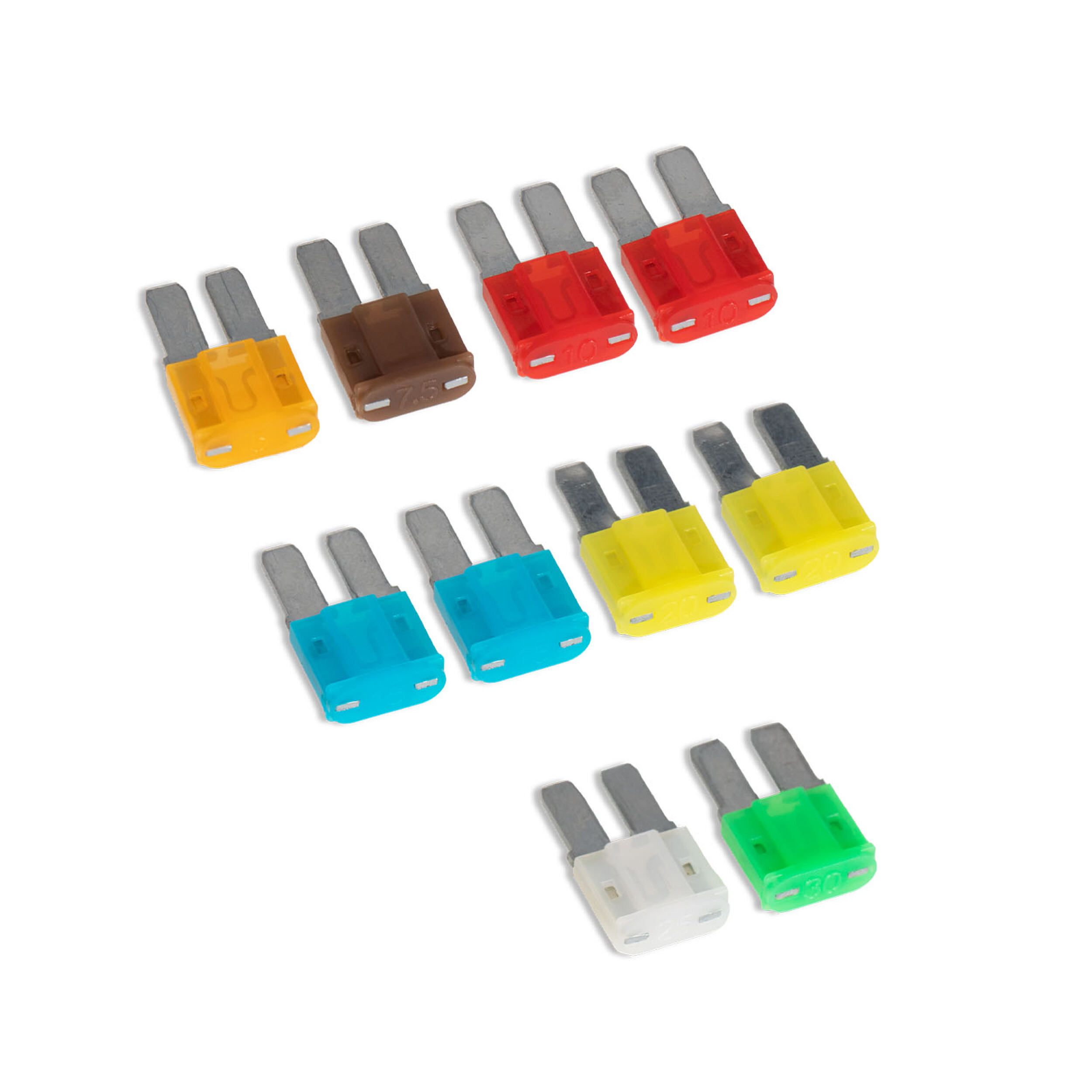 Micro 2 Sicherungen 5 - 30 A; 10er-Set | alca® Sicherung Micro II