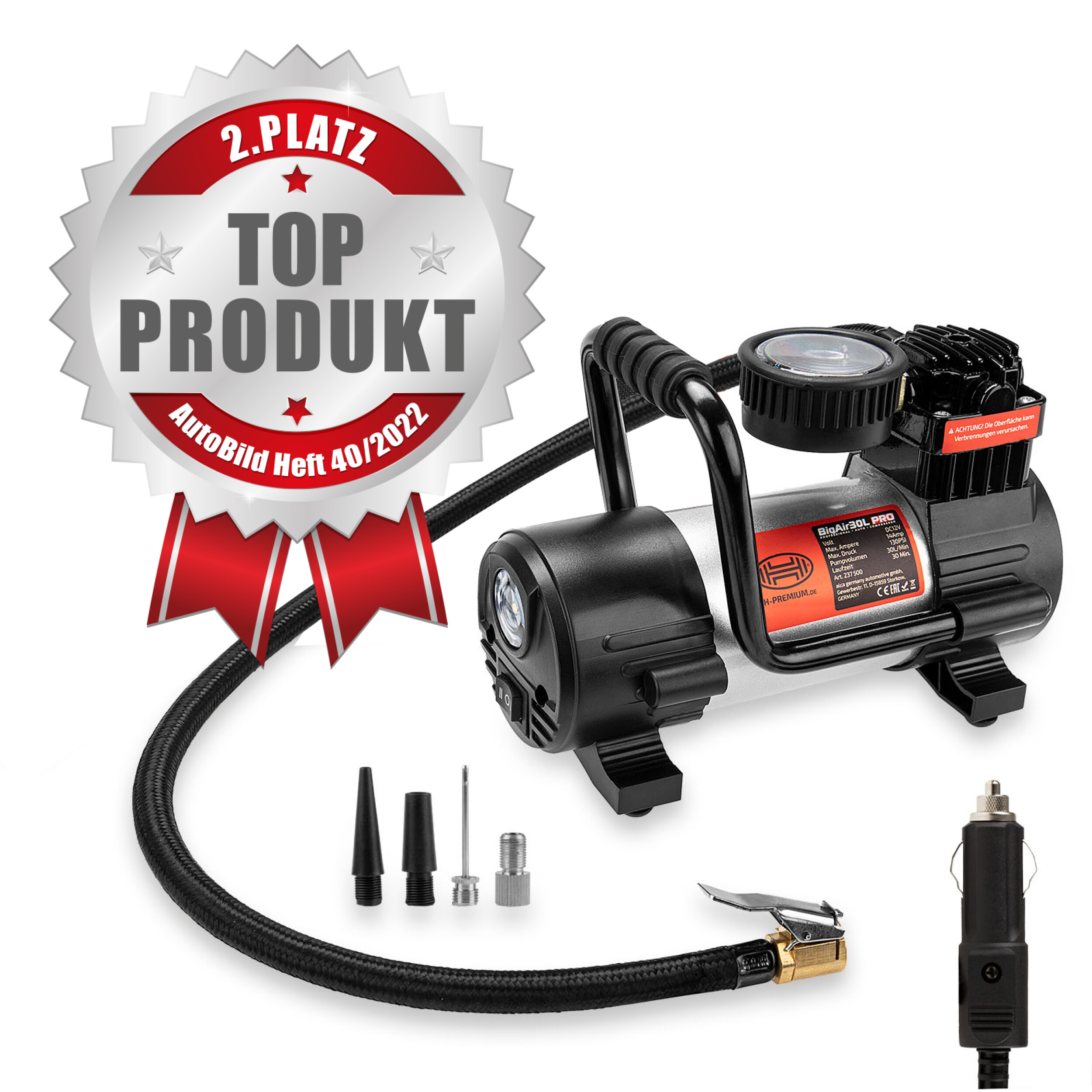 Kompressor 12 V / 30 L | HEYNER® BigAir30L PRO