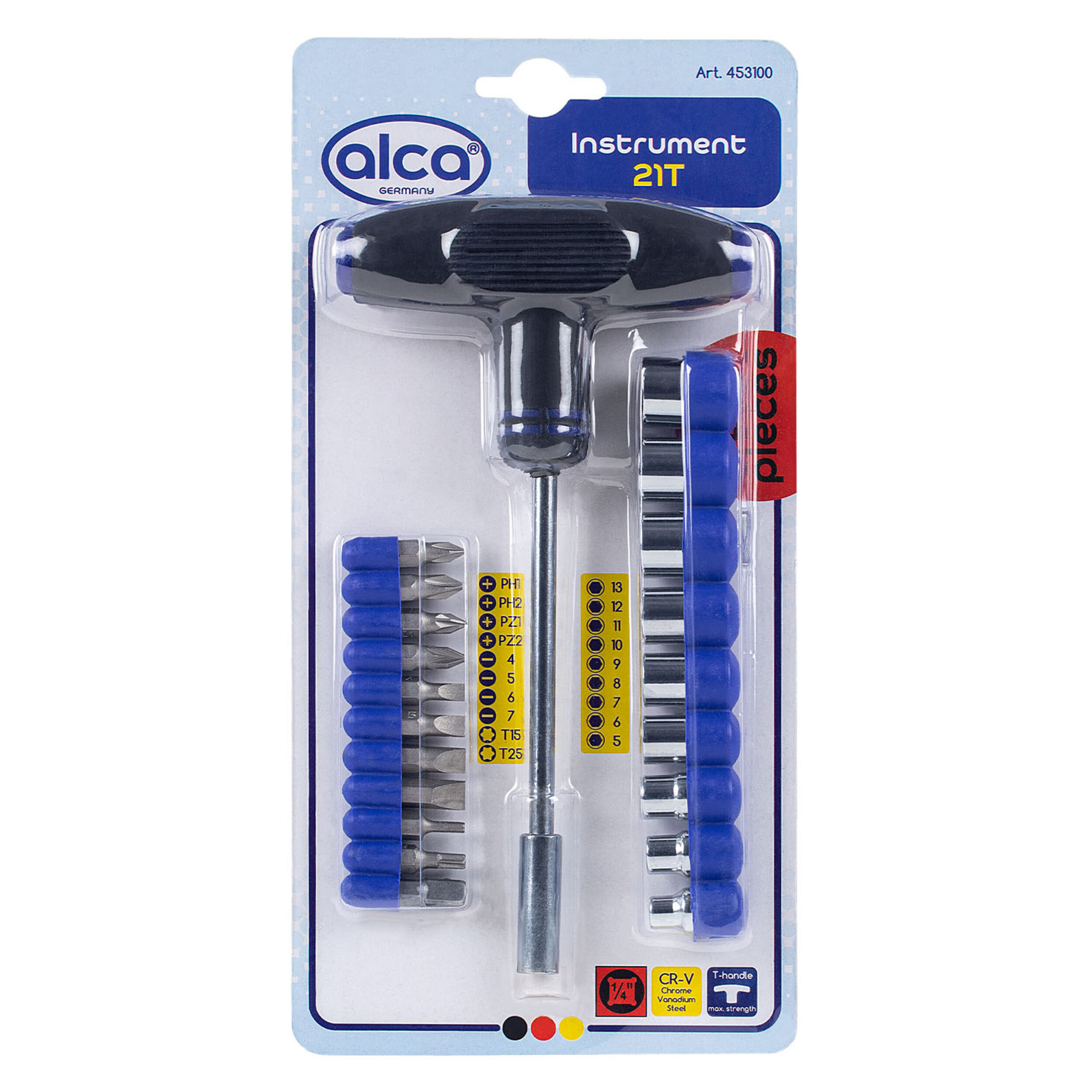 T-Griff Schraubendreher + Bits | alca® S Instrument CrV
