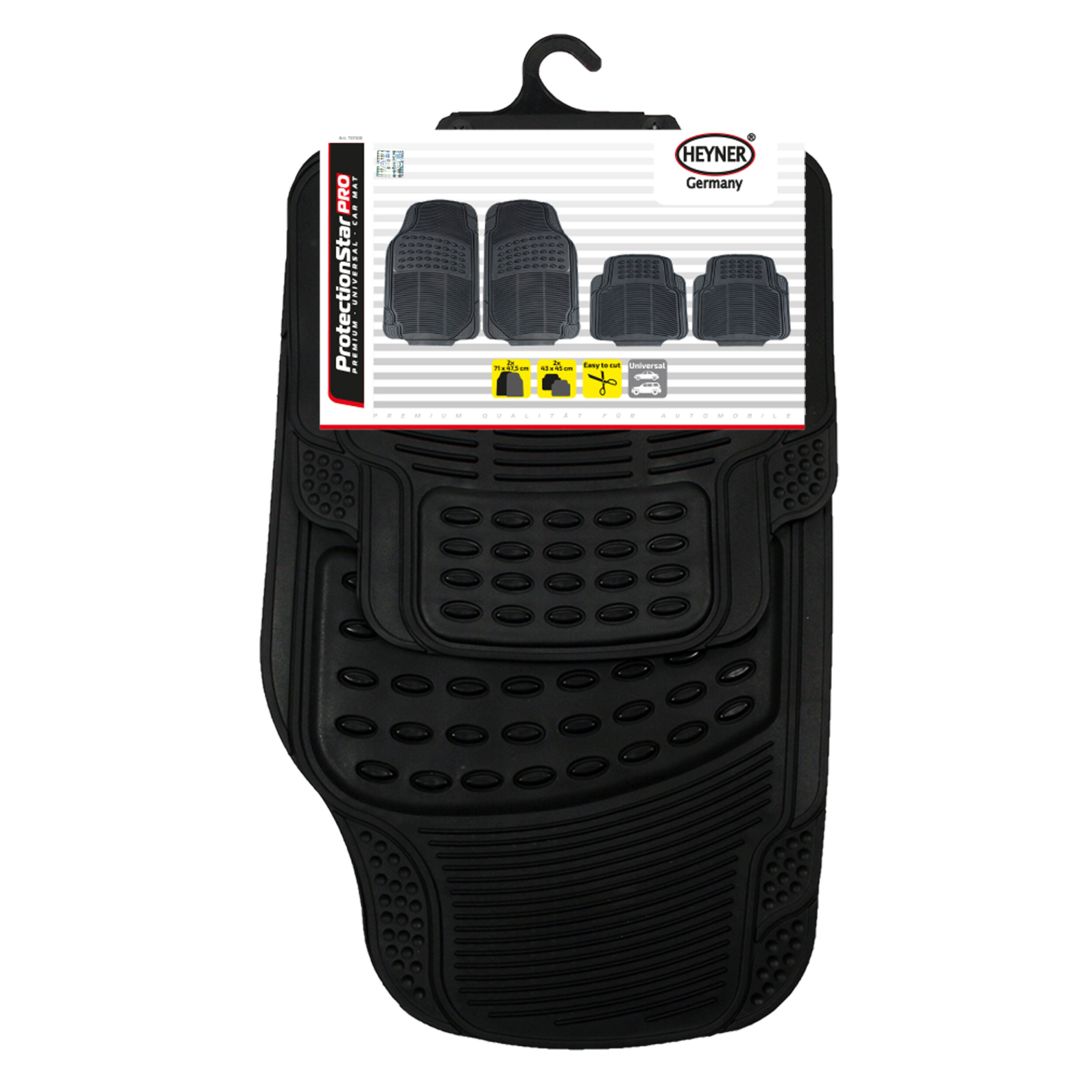 Gummi Fußmatten UNIVERSAL 4er-Set | HEYNER® ProtectionStar PRO