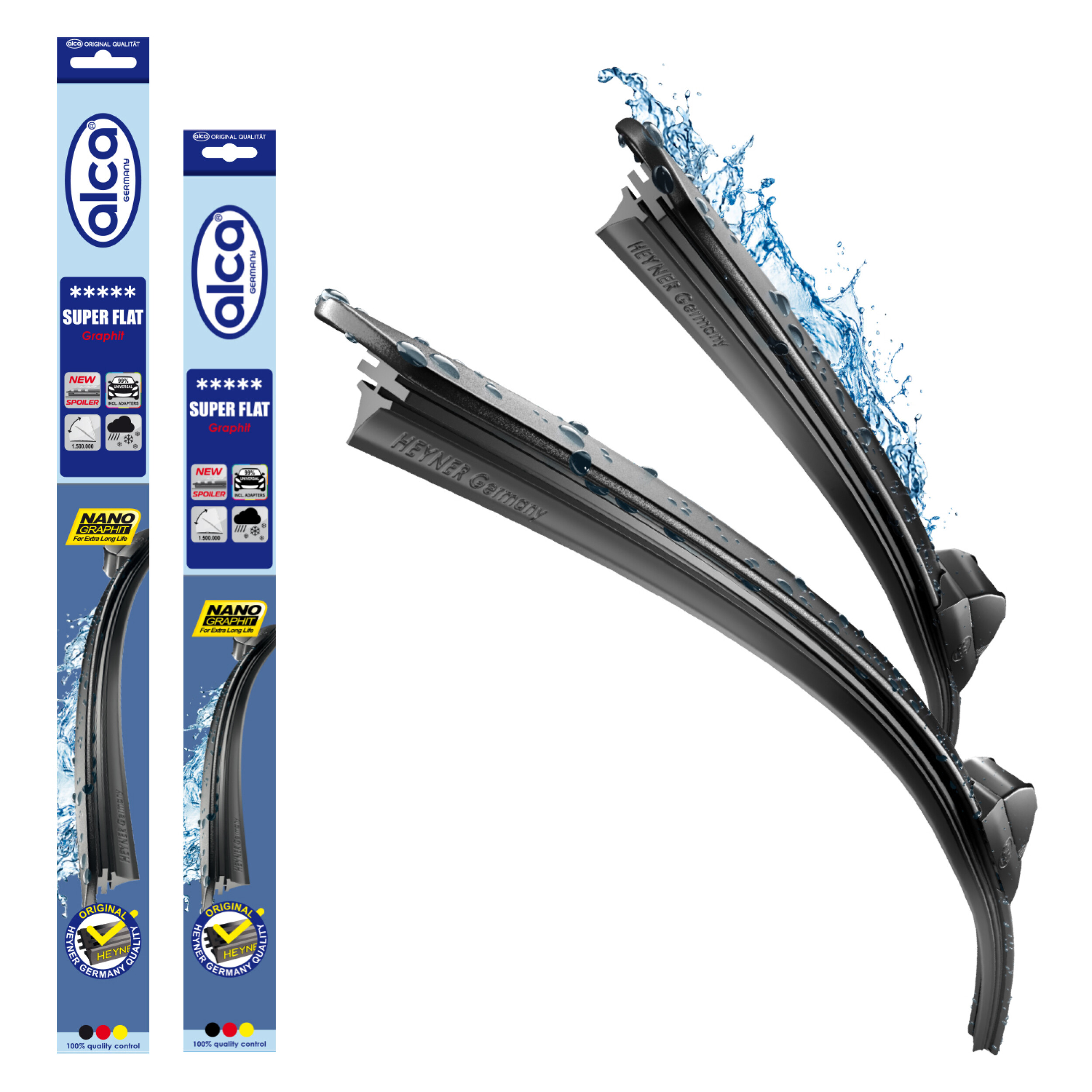 alca® SUPER FLAT Scheibenwischer Set für MITSUBISHI SPACE STAR 01.2012 - 08.2024