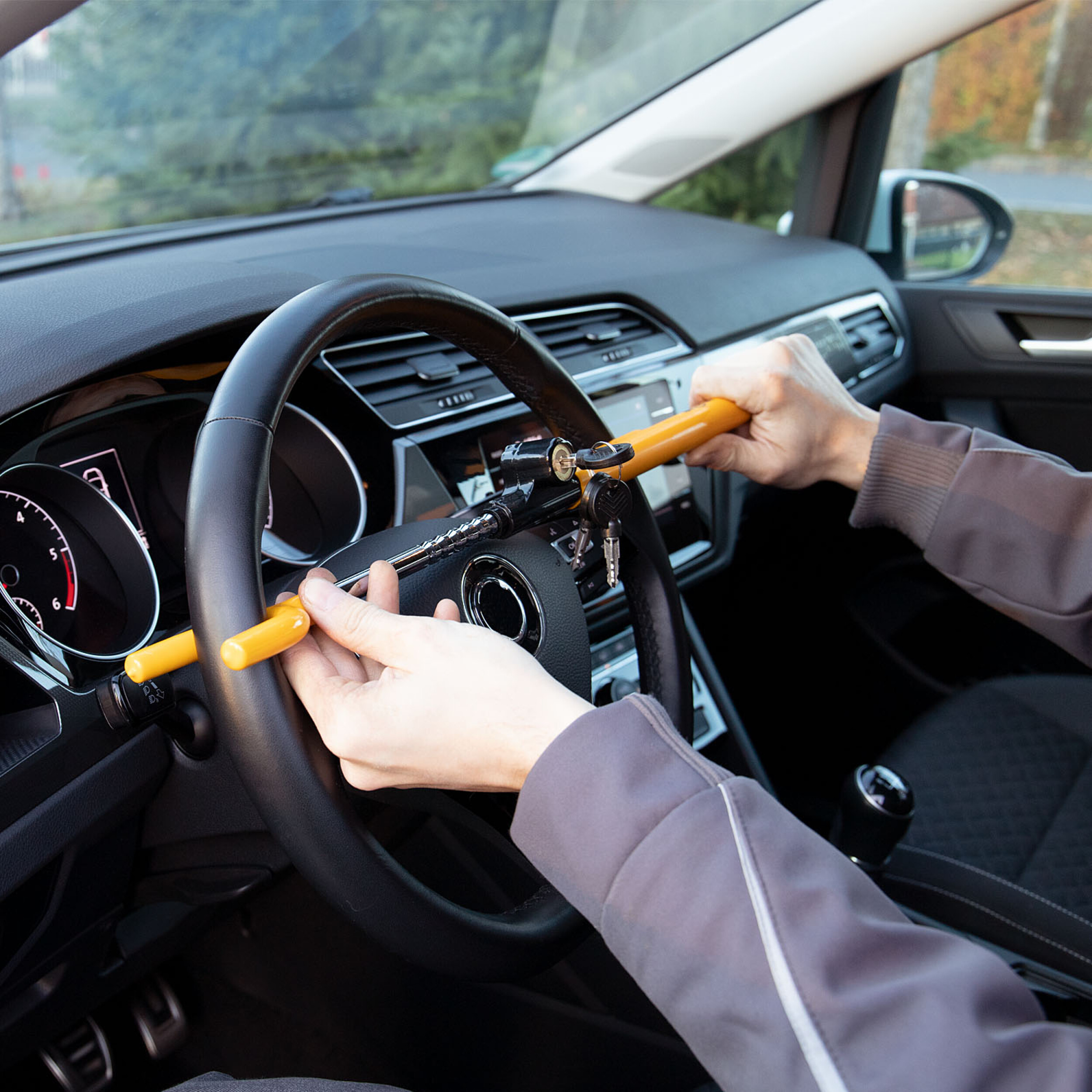 Lenkradsperre mit Schlüssel | alca® AutoSafe Wheel Blocker