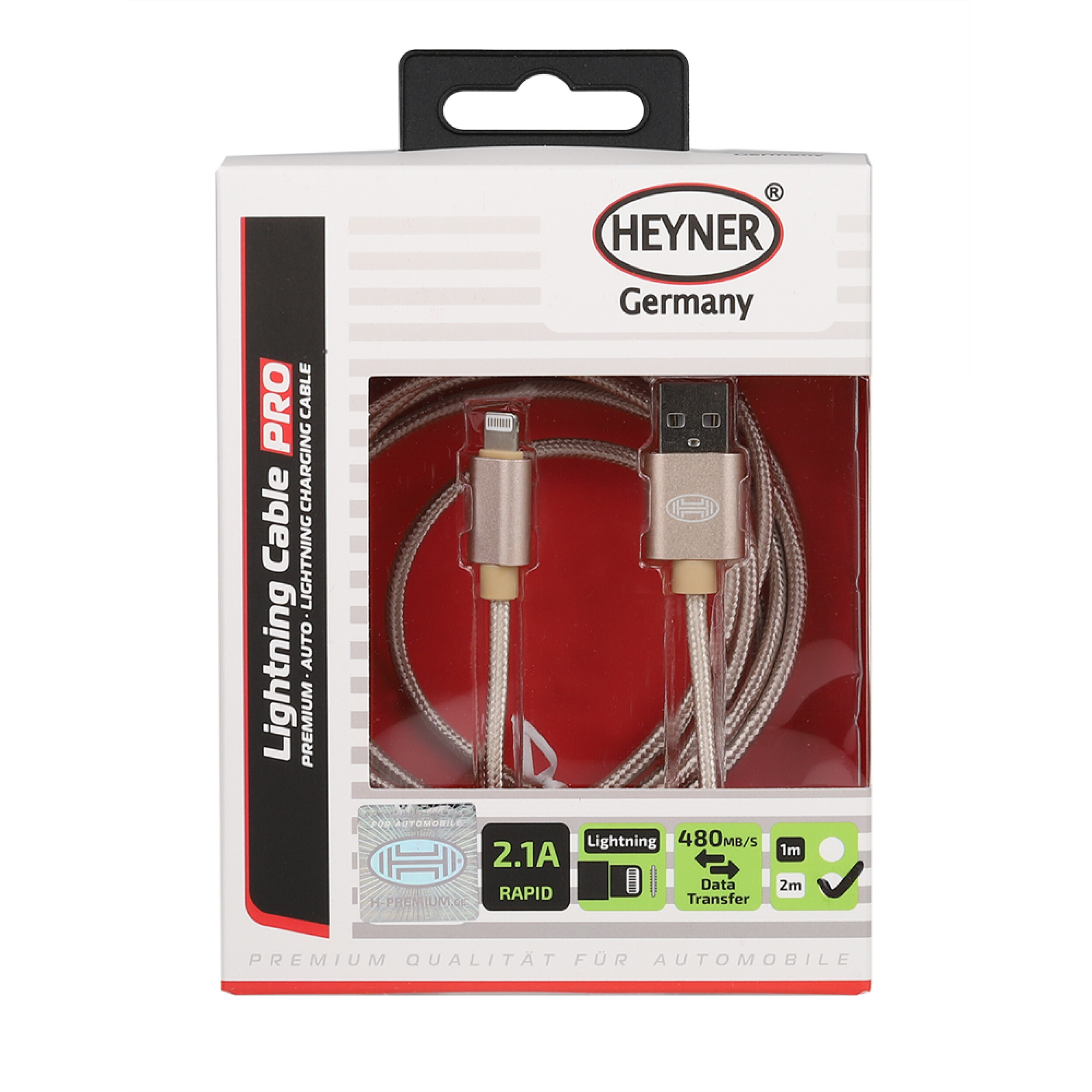 Apple charging cable (2 m) | HEYNER® Lightning USB Cable PRO