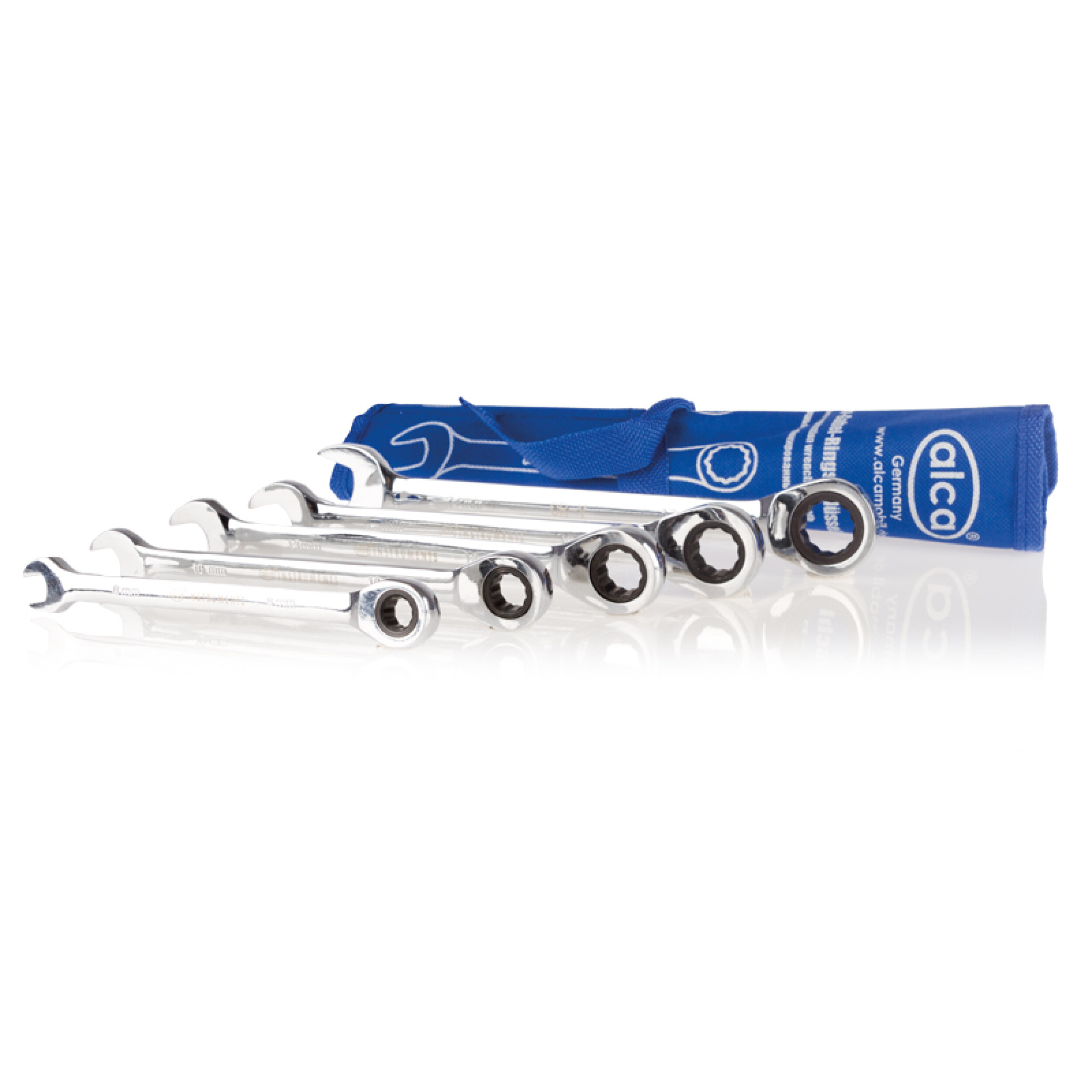 Cr-V Ratschen-Gabelring-Schlüssel Set | alca® Wrench Instrument 5T