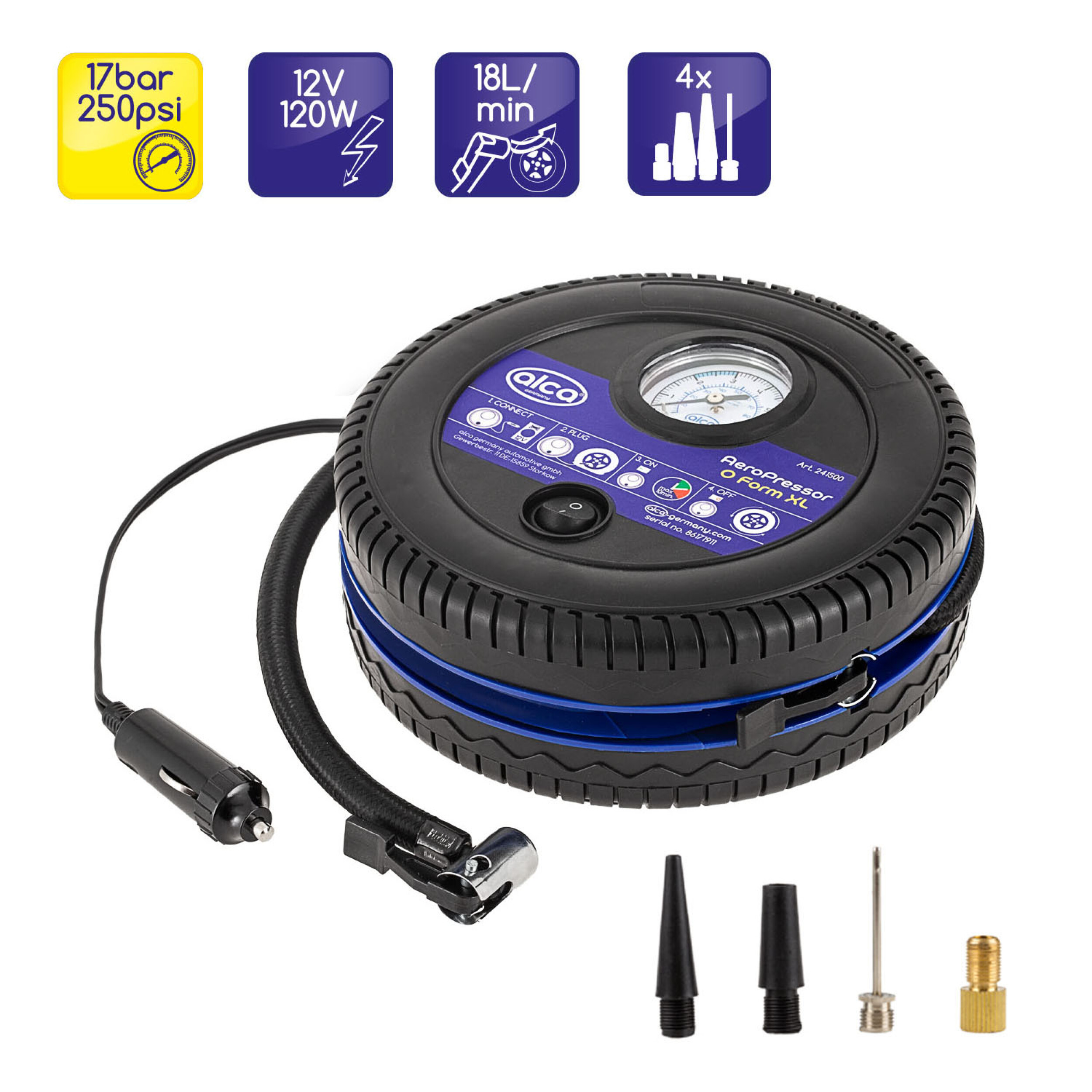 O-Form Kompressor 12V | alca® AeroPressor O Form XL