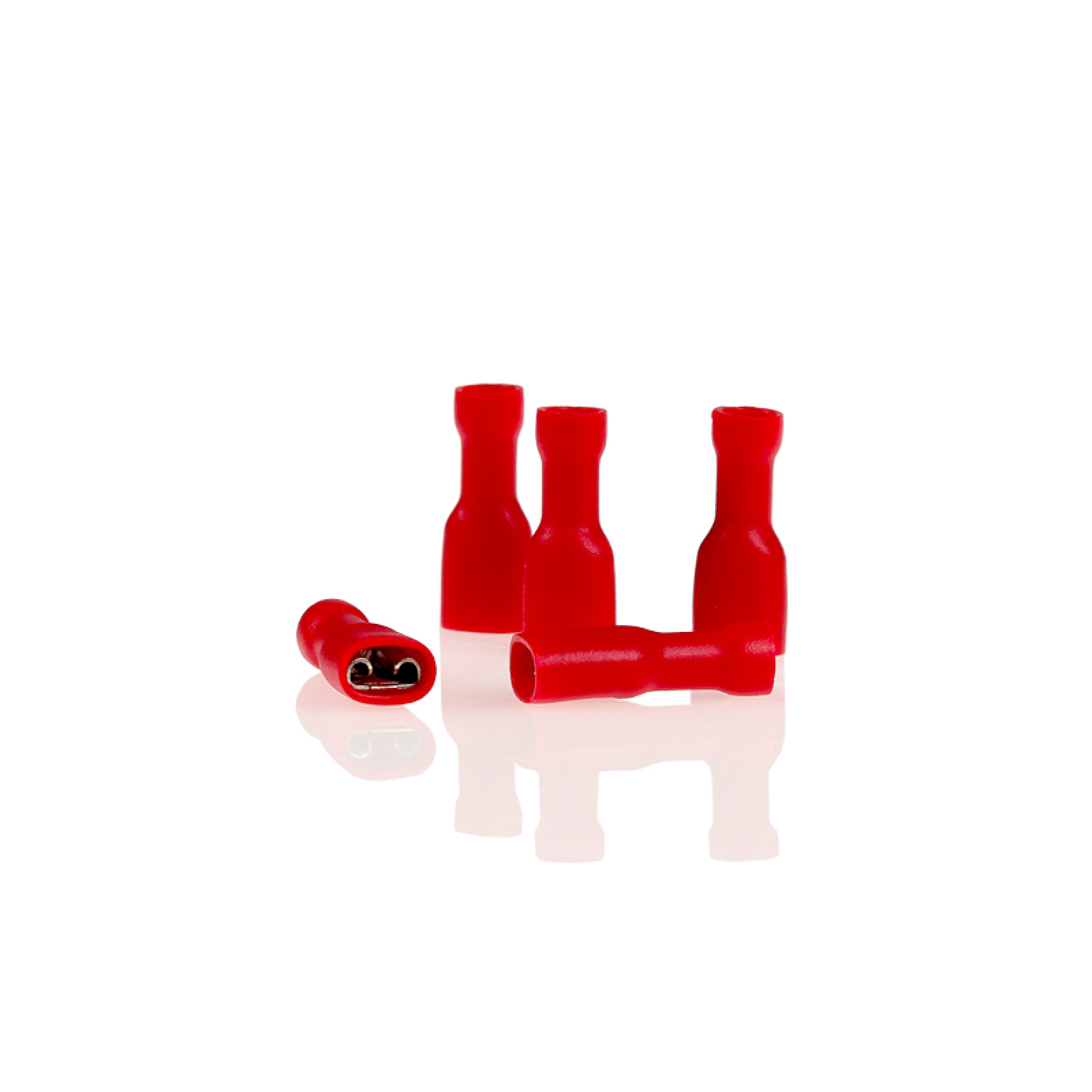 Flachsteckhülsen vollisoliert rot 5,6mm 10St. | alca® Cable Connect