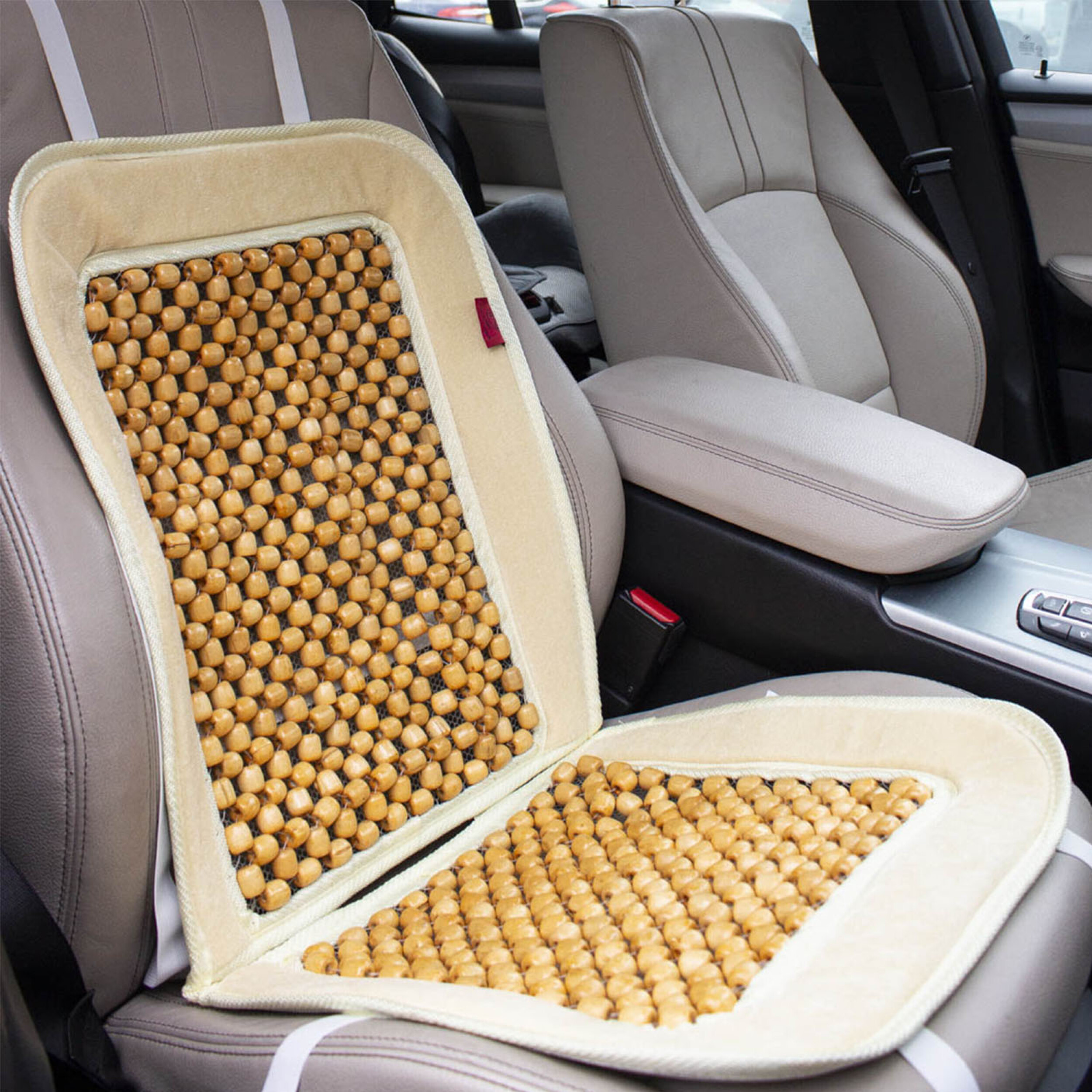 Premium Holzkugel-Sitzauflage | HEYNER® Velvet Comfort PRO