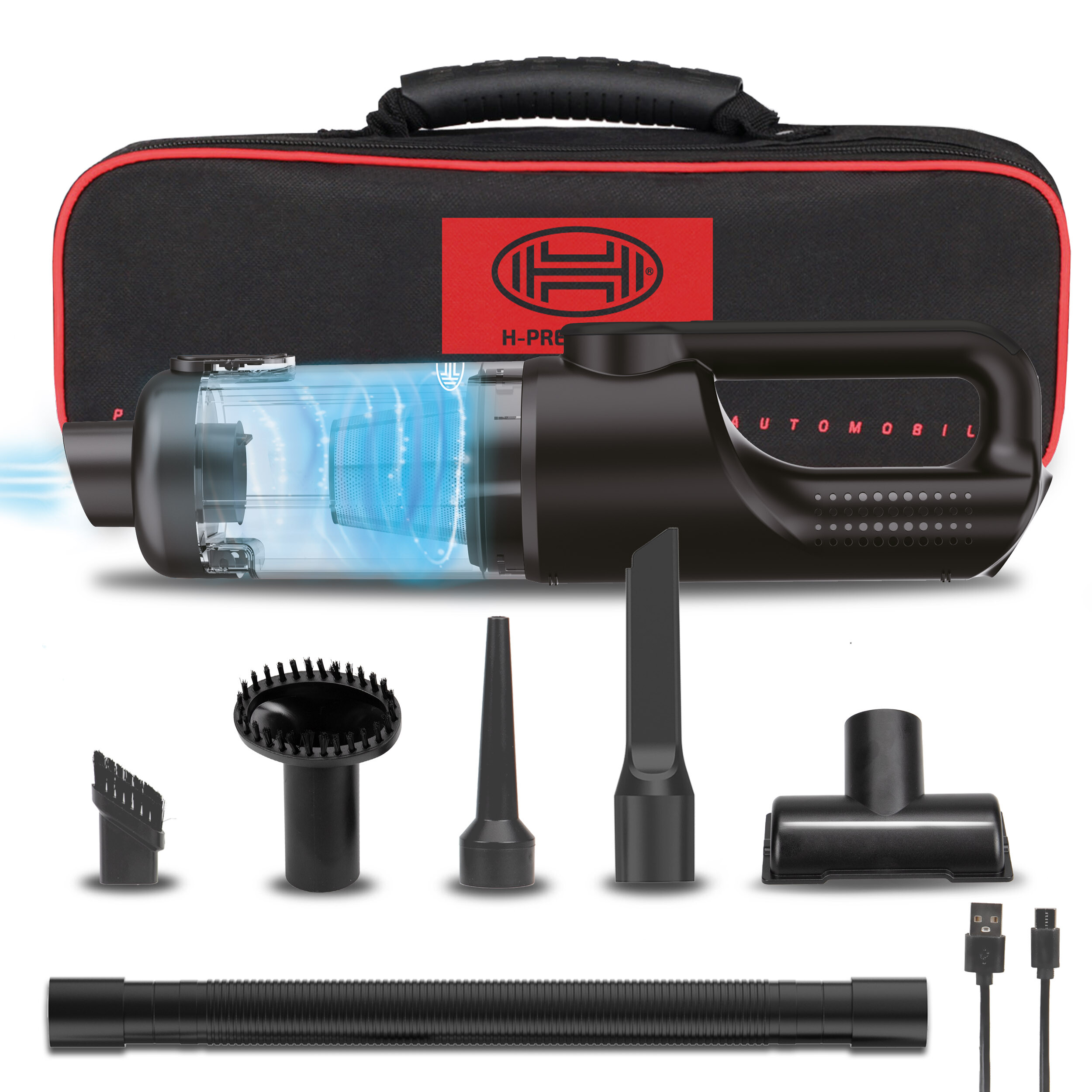 Premium Akku Staubsauger 16.000 Pa | HEYNER® 2in1 VacuBooster Pro