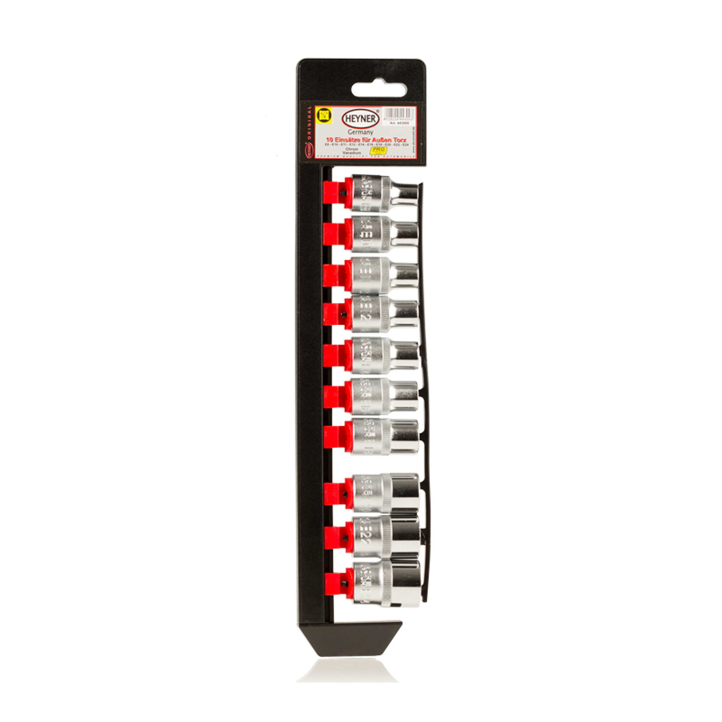 10 Einsätze Außensechsrund 1/2 Zoll | HEYNER® Socket Torx Set S10 PRO