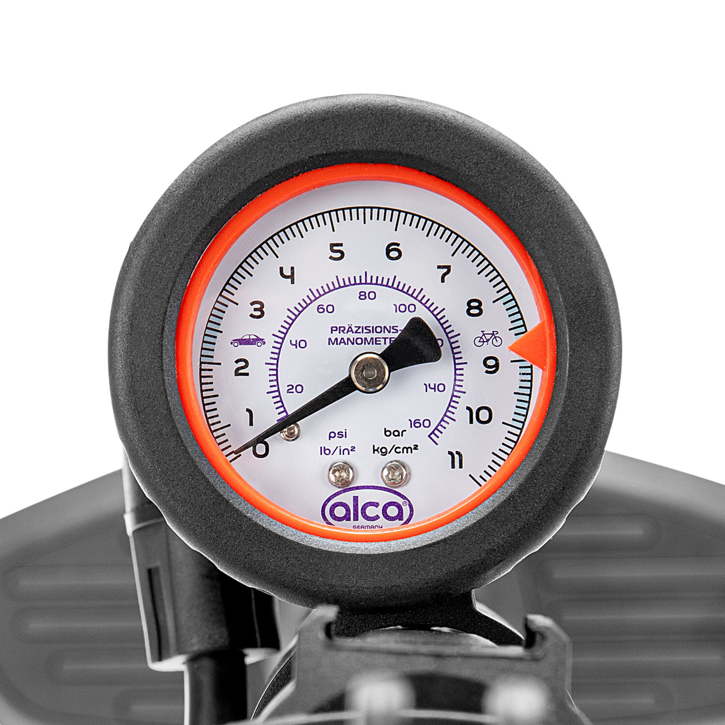 Hochleistungs-Handpumpe mit Manometer | alca® AeroPump Manometer