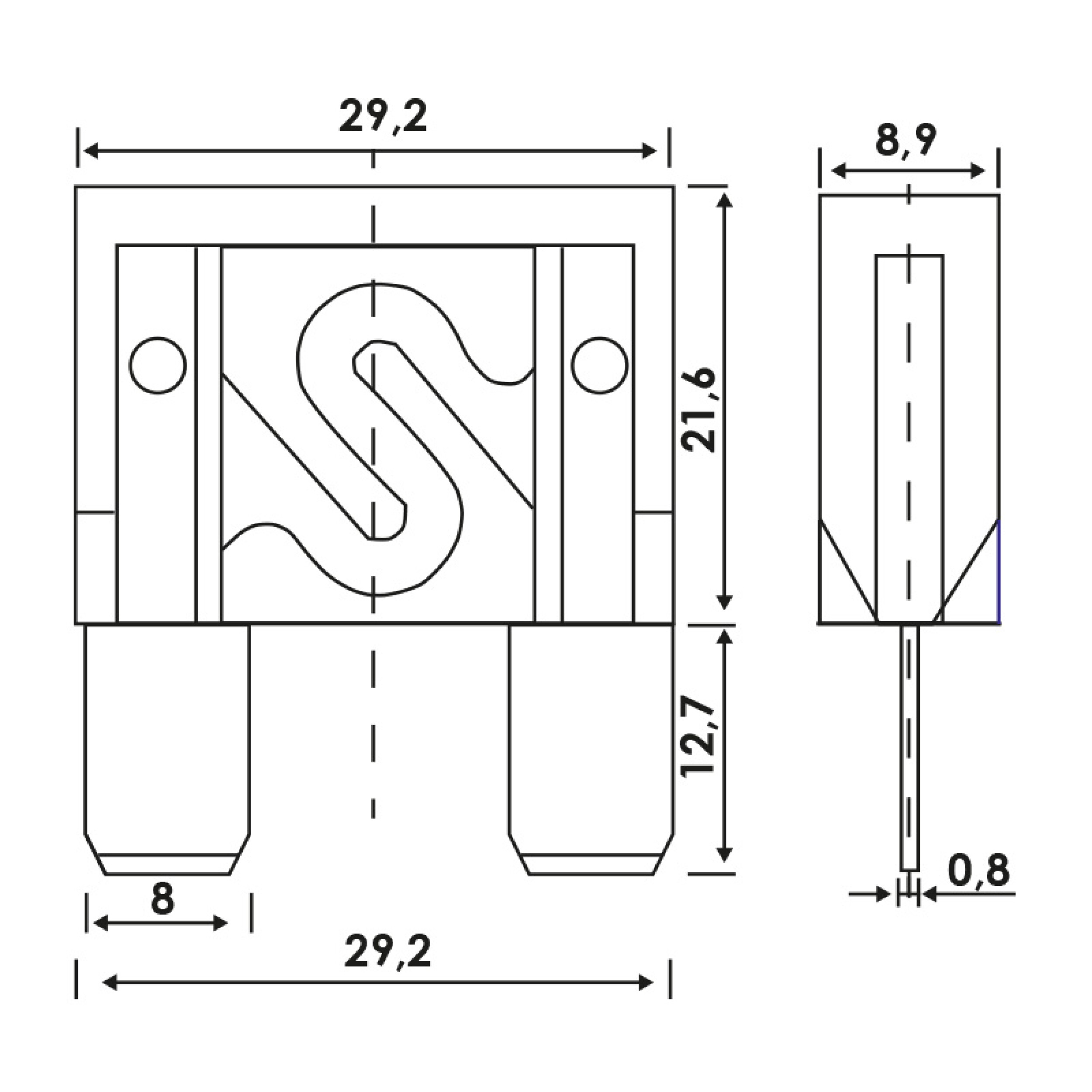 Maxi-Sicherung Economy-Box (20 Stück) | alca® Fuse ATM 40A E