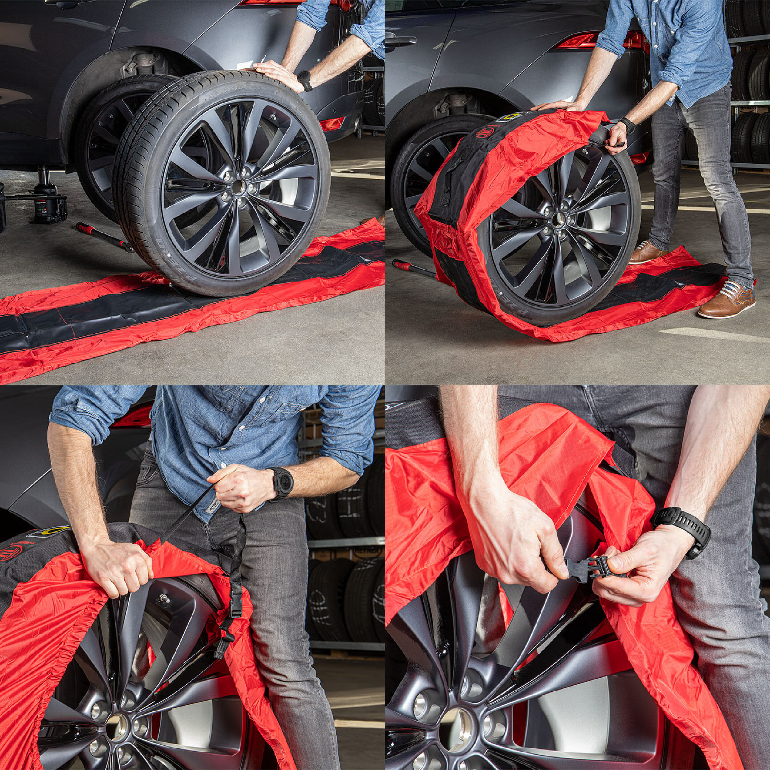 Reifentaschen 4er-Set | HEYNER® Auto WheelStar PRO