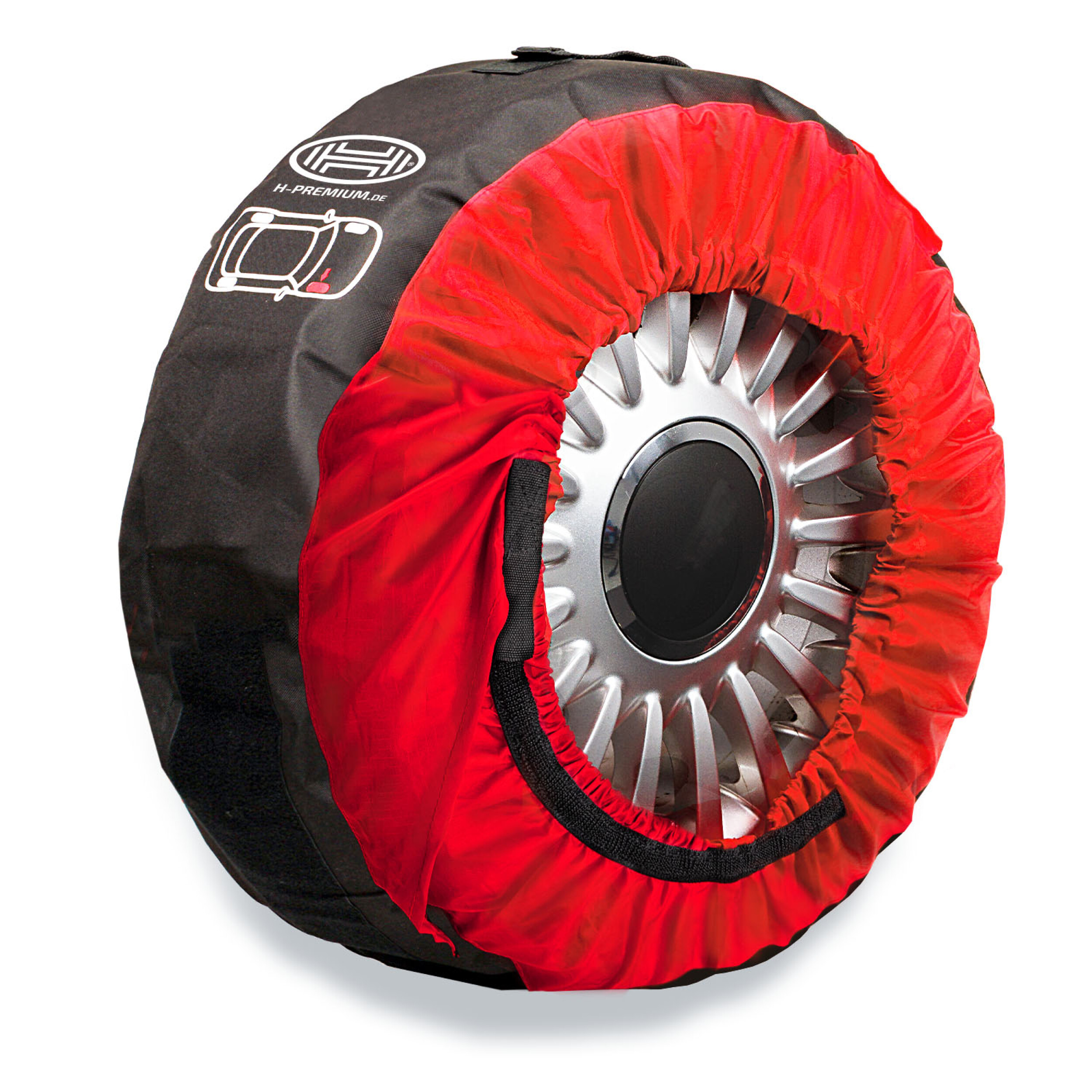 Reifentaschen 4er-Set | HEYNER® Auto WheelStar PRO VELCRO