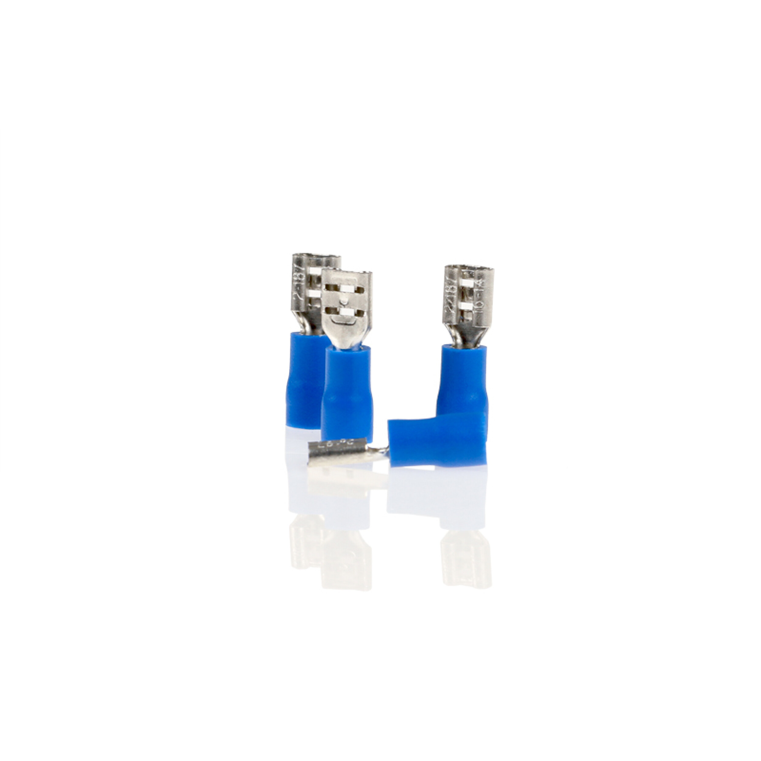 Flachsteckhülsen blau 10 Stück | alca® Cable Connect