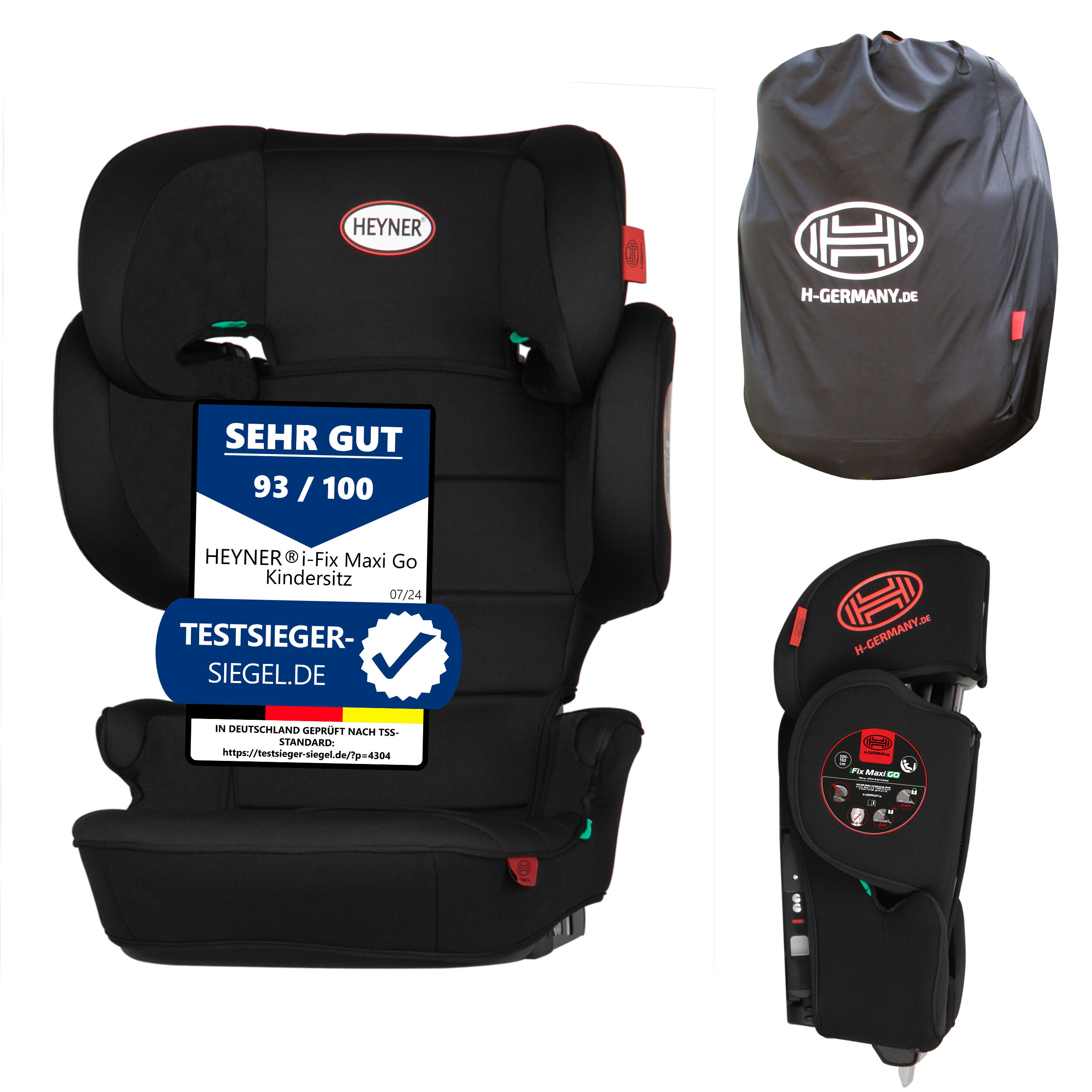 Kindersitz isofix (Gruppe 2 & 3) | HEYNER® KIDS i-Fix Go