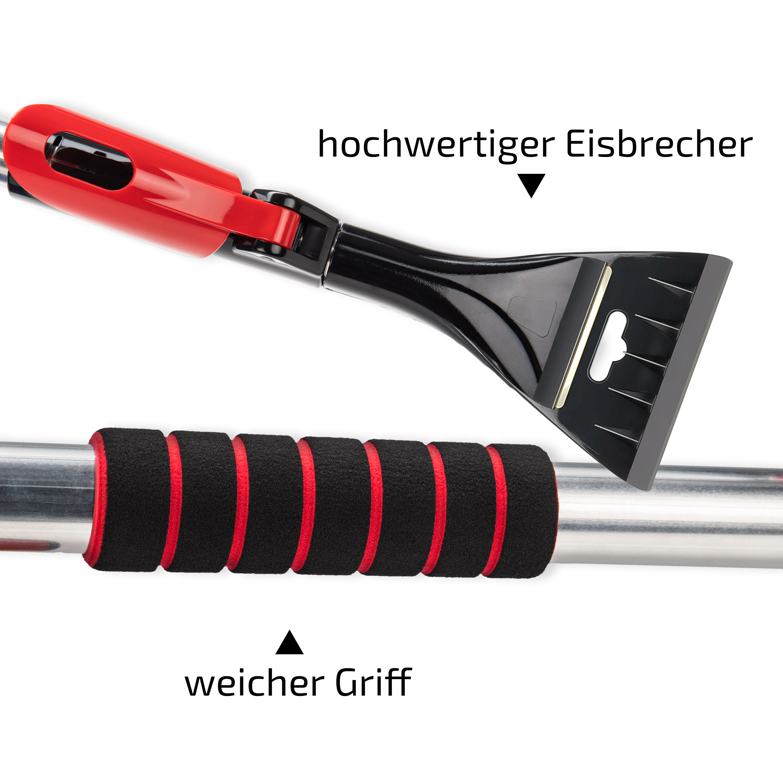 Teleskop Schneebesen mit Messingklinge 160cm | HEYNER® SnowStar XXXL PRO