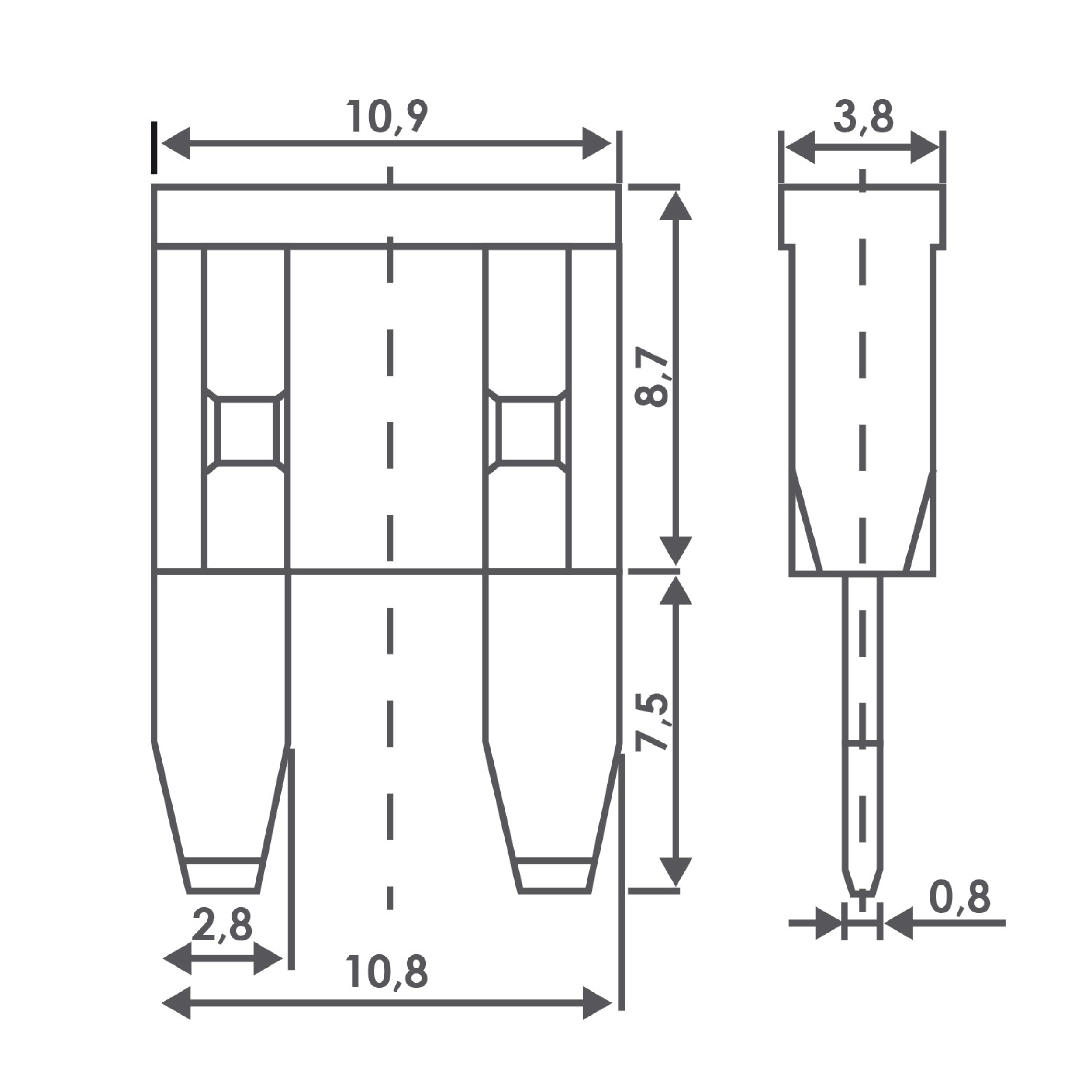 Mini-Sicherungen 100 Stück | alca® Fuse ATN 5A E