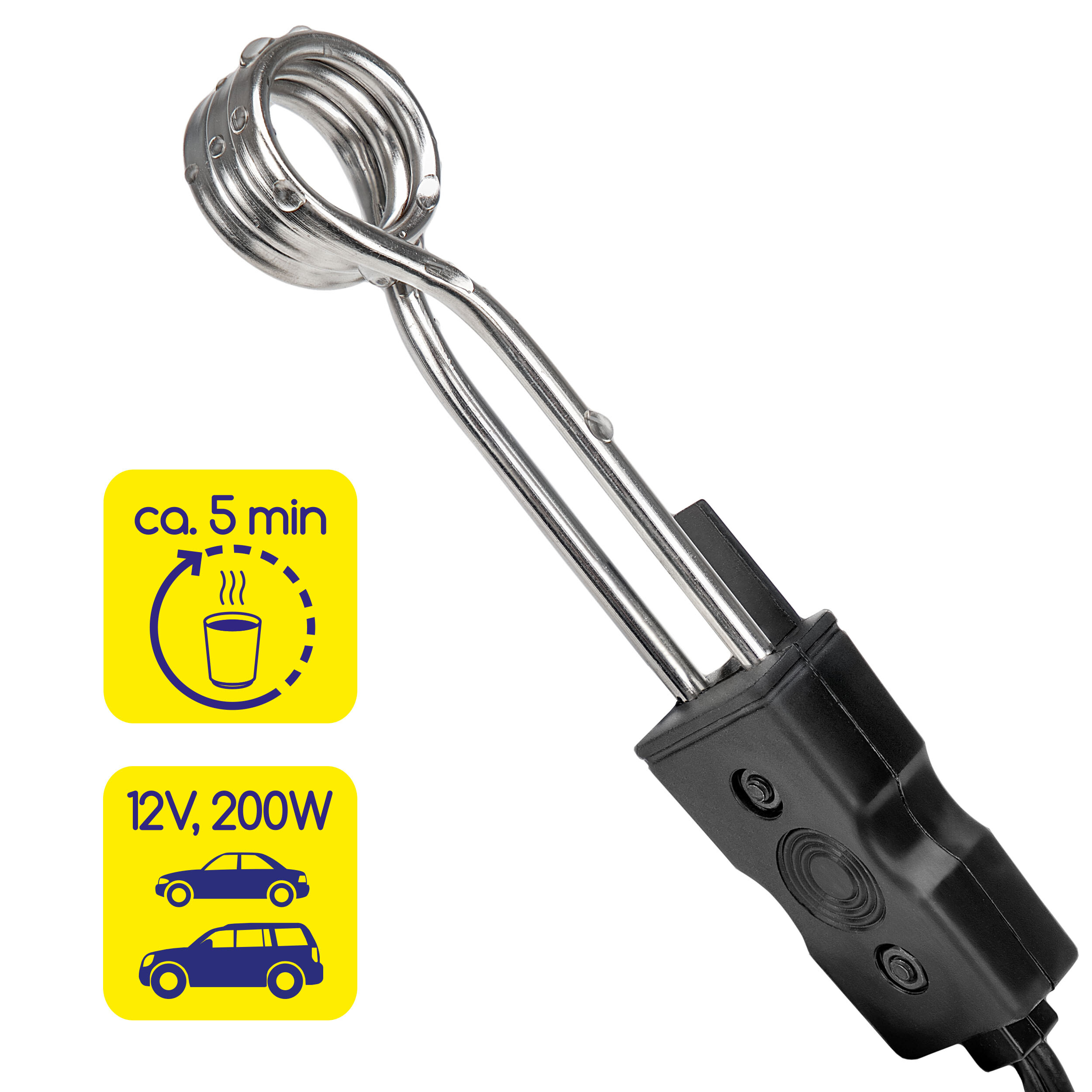 Tauchsieder 12V / 24V | alca® Water Boiler 12V Tauchsieder 12V / 24V | alca® Water Boiler 12V