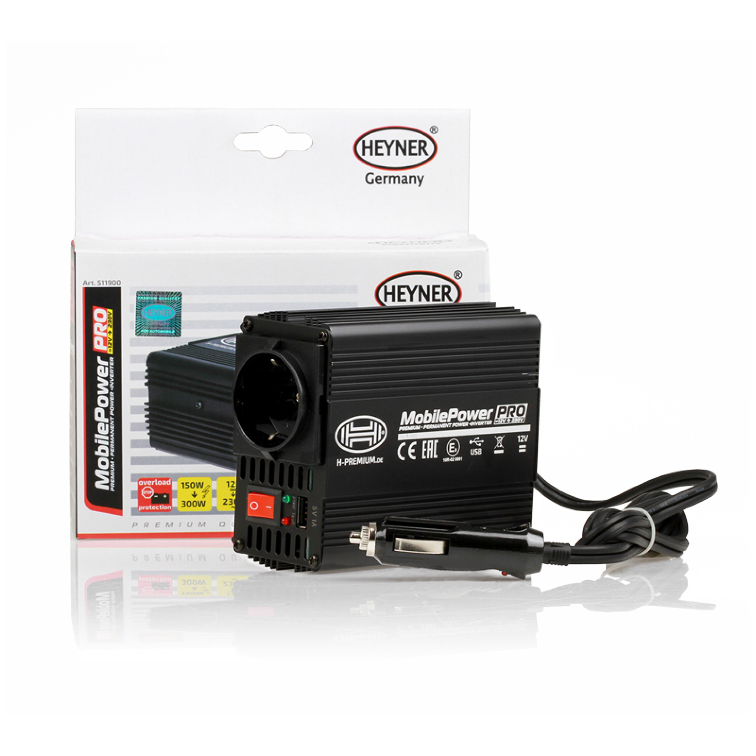 Spannungswandler 12 V auf 230 V | HEYNER® Mobile Power S PRO